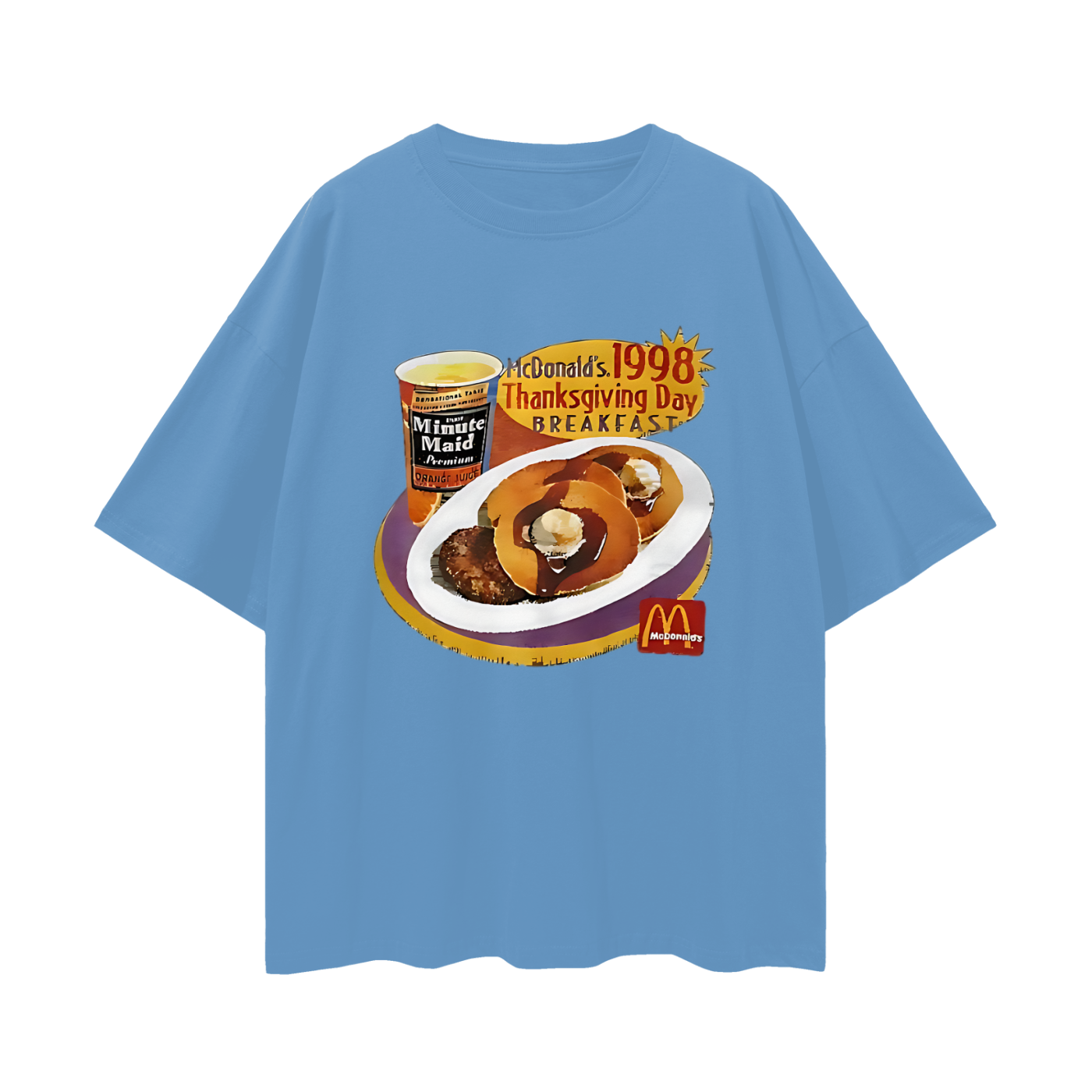 McDonalds 1998 Breakfast Deal Graphic Oversized T Shirt