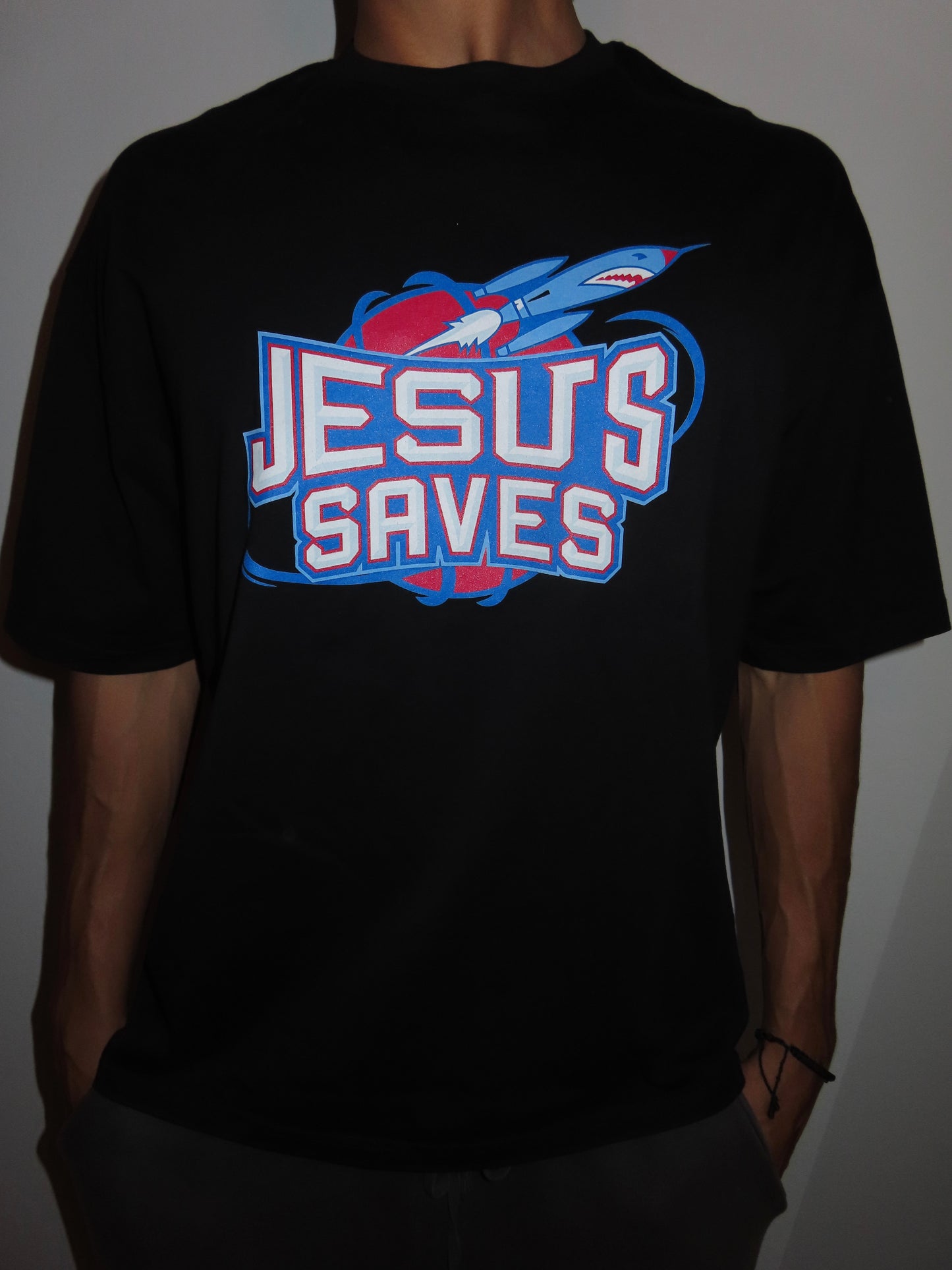 Religious Jesus Saves Vintage Houston Rockets Like Graphic Oversized T Shirt