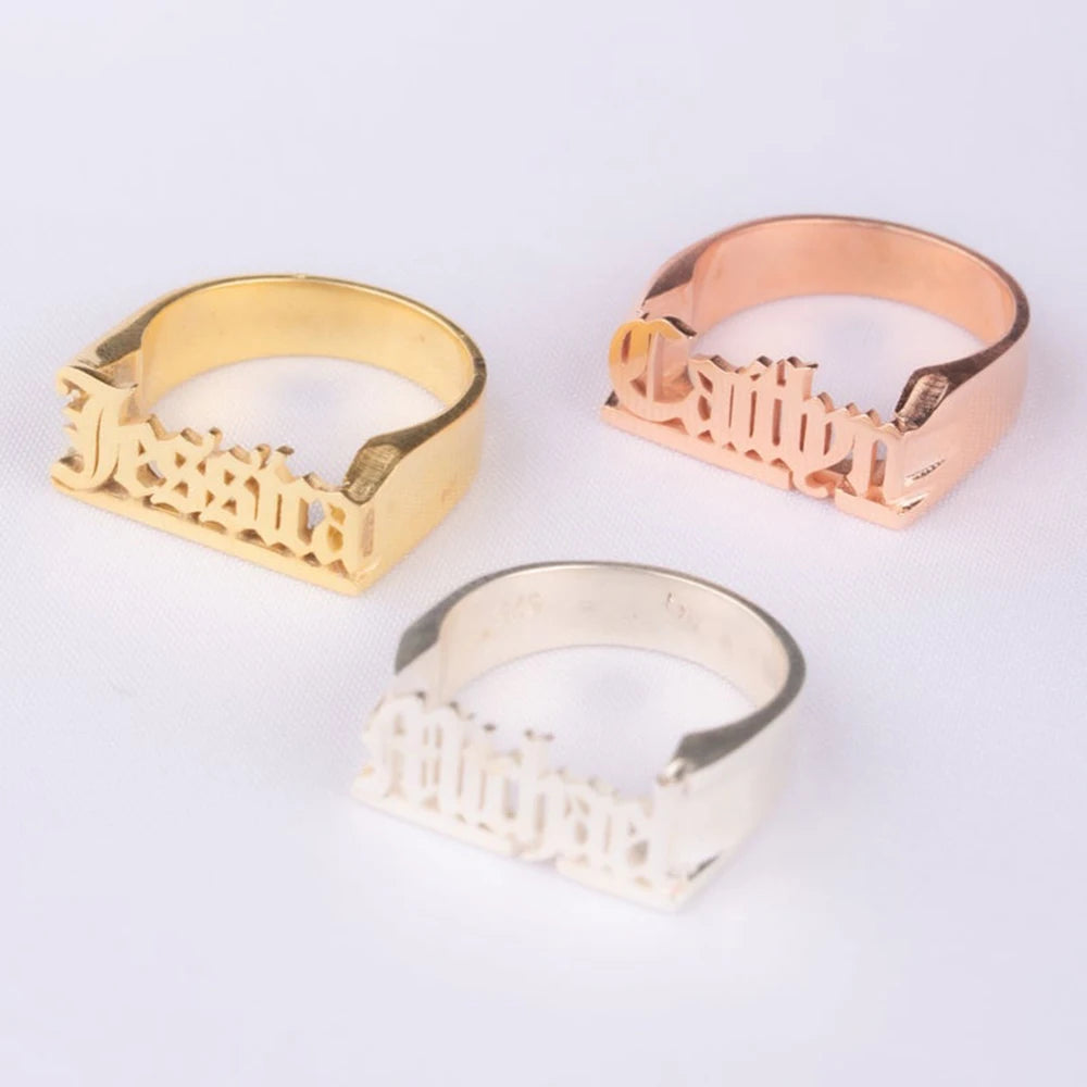 Customize Any Name On Ring Unisex