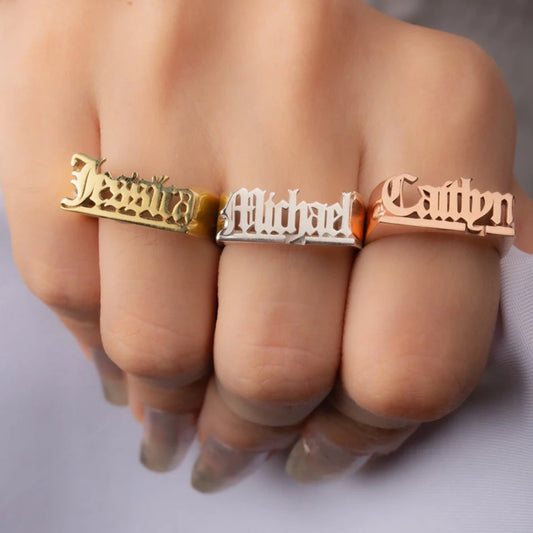 Customize Any Name On Ring Unisex