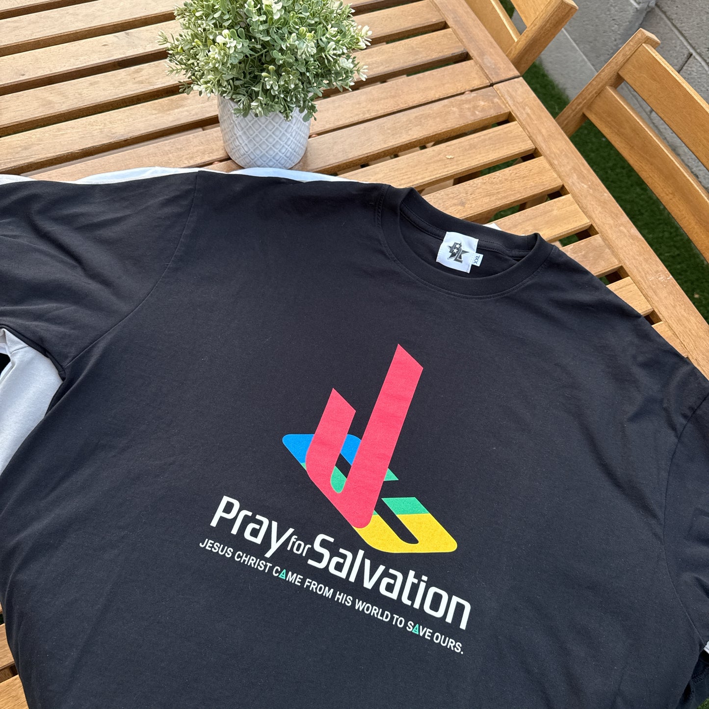 Religious Pray For Salvation Jesus Christ Graphic Oversized T Shirt