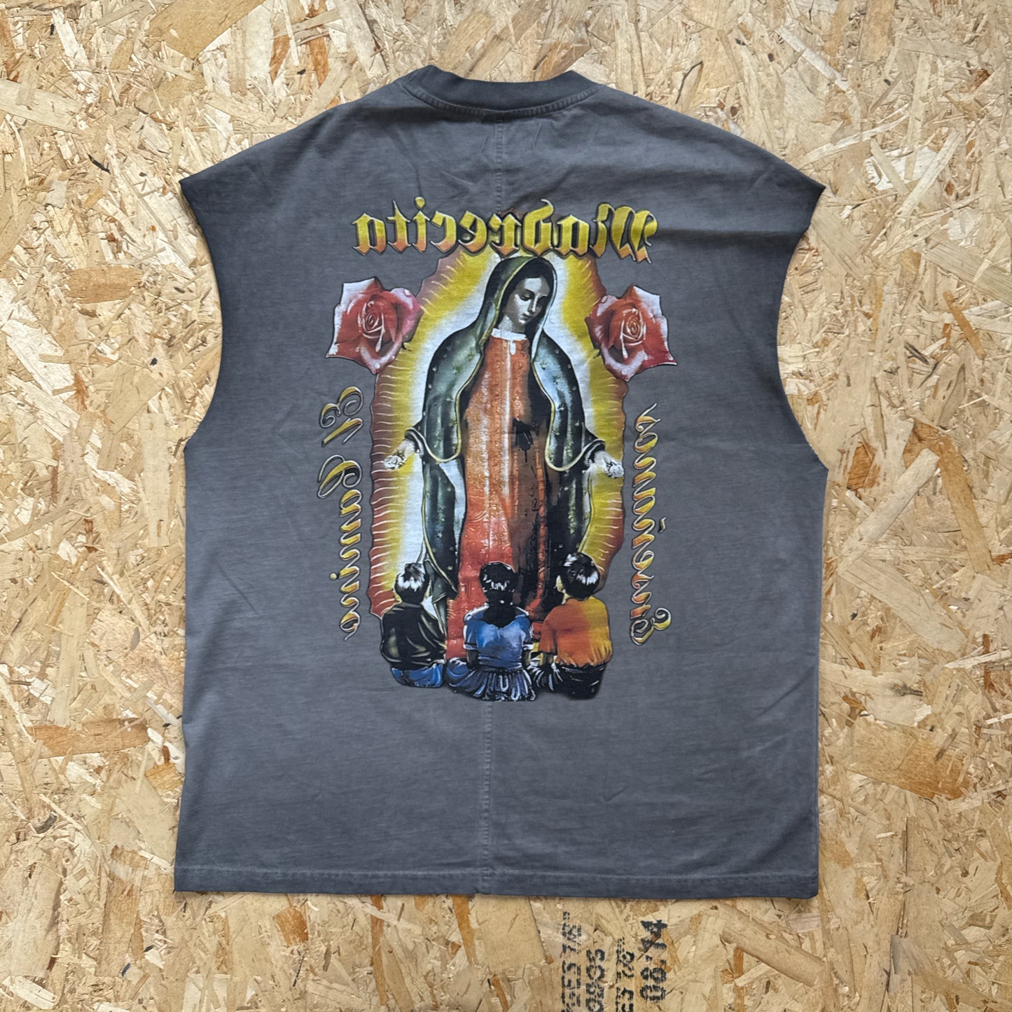 La Virgencita Faded Cut Off Tee