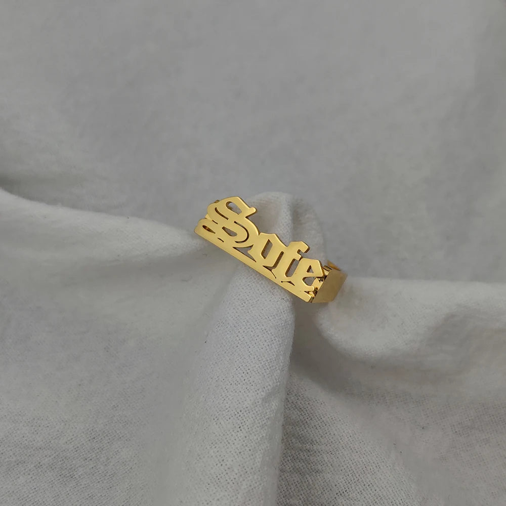 Customize Any Name On Ring Unisex