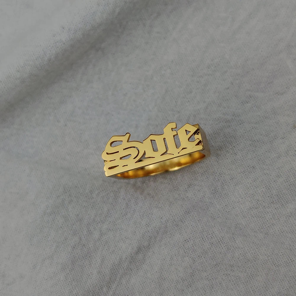 Customize Any Name On Ring Unisex