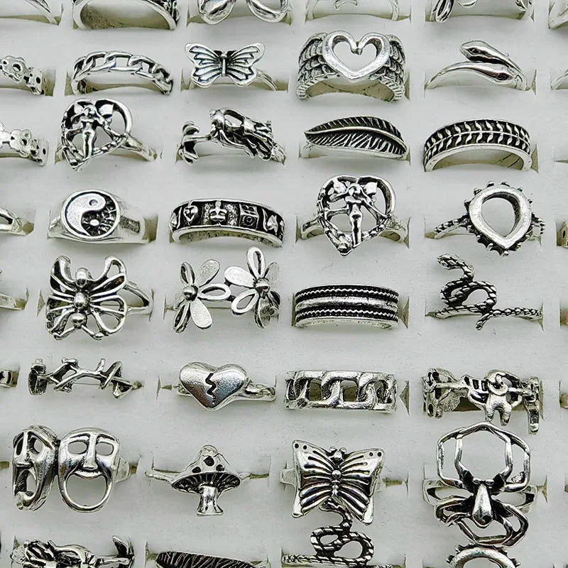 30pcs/Lot Factory Wholesale Alloy Rings