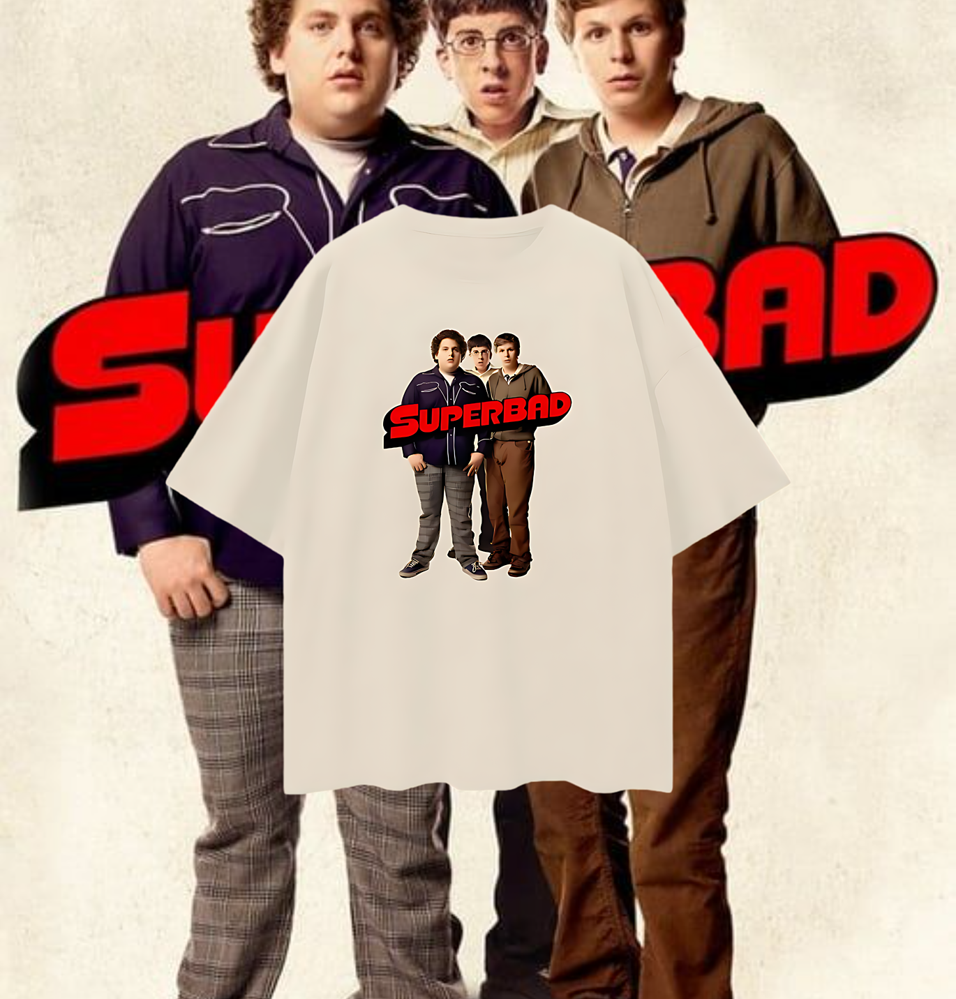 Funny Superbad Movie McLovin Oversized T Shirt