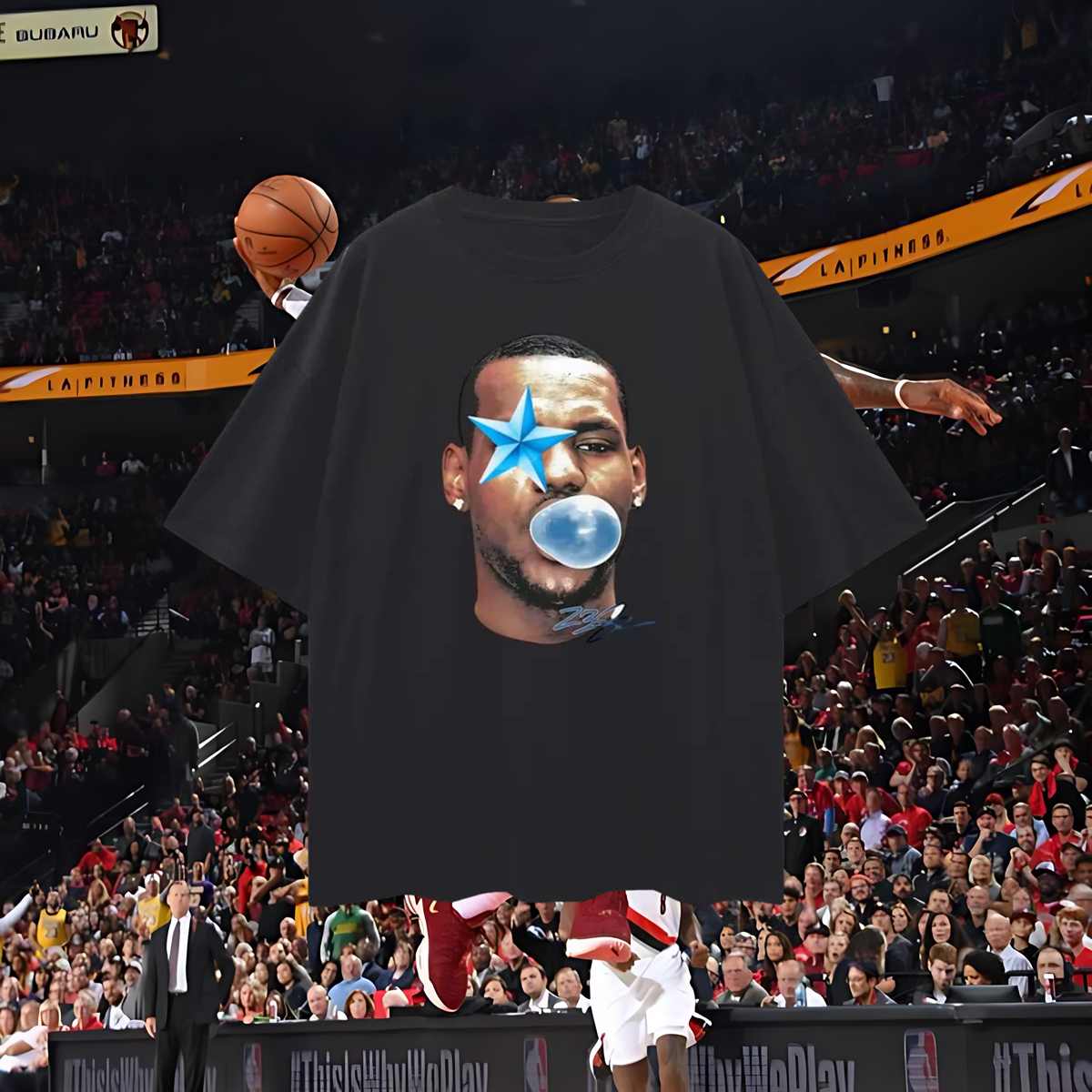 Lebron Bubble Gum Star Oversized T Shirt