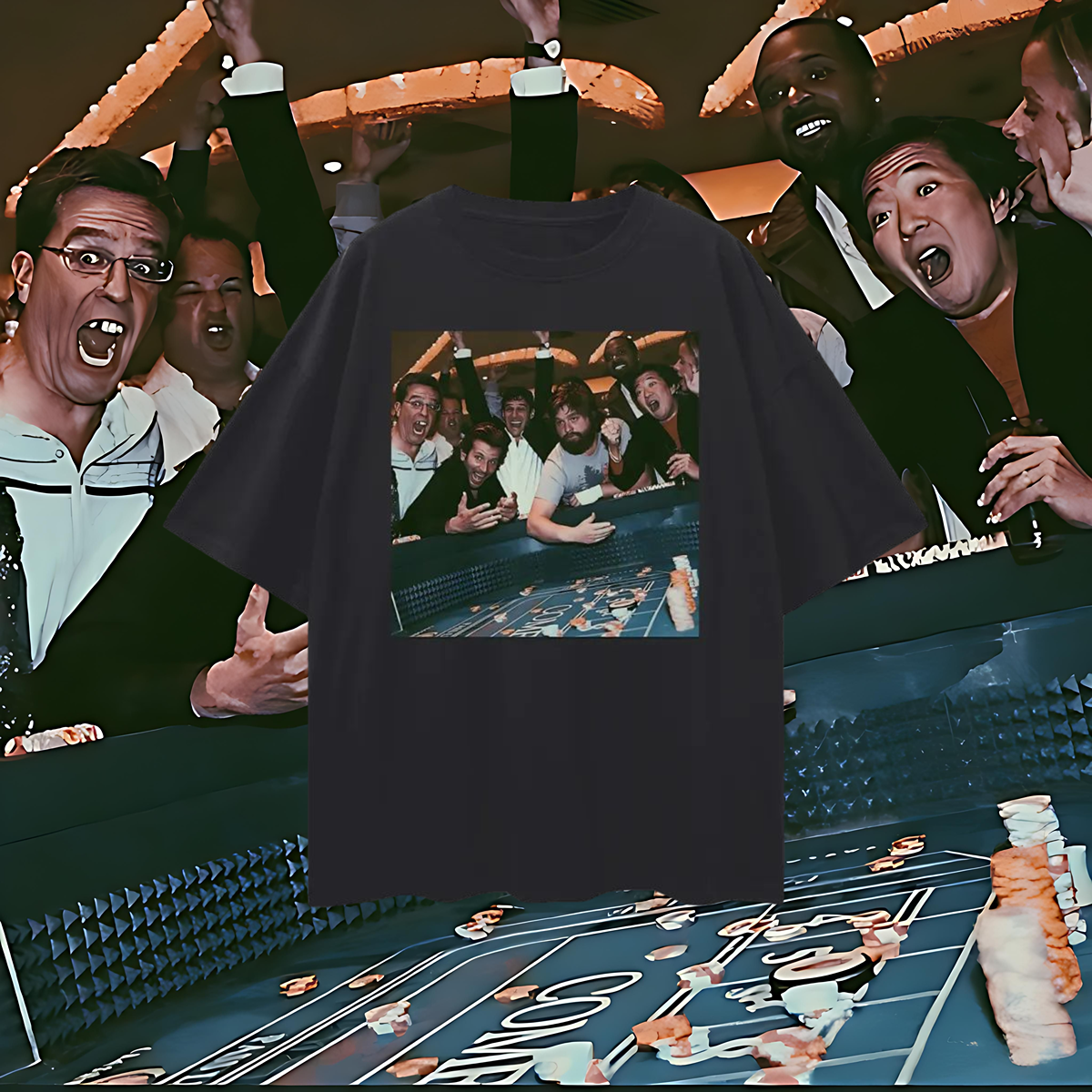 Funny Hang Over Casino Poker Oversized T Shirt
