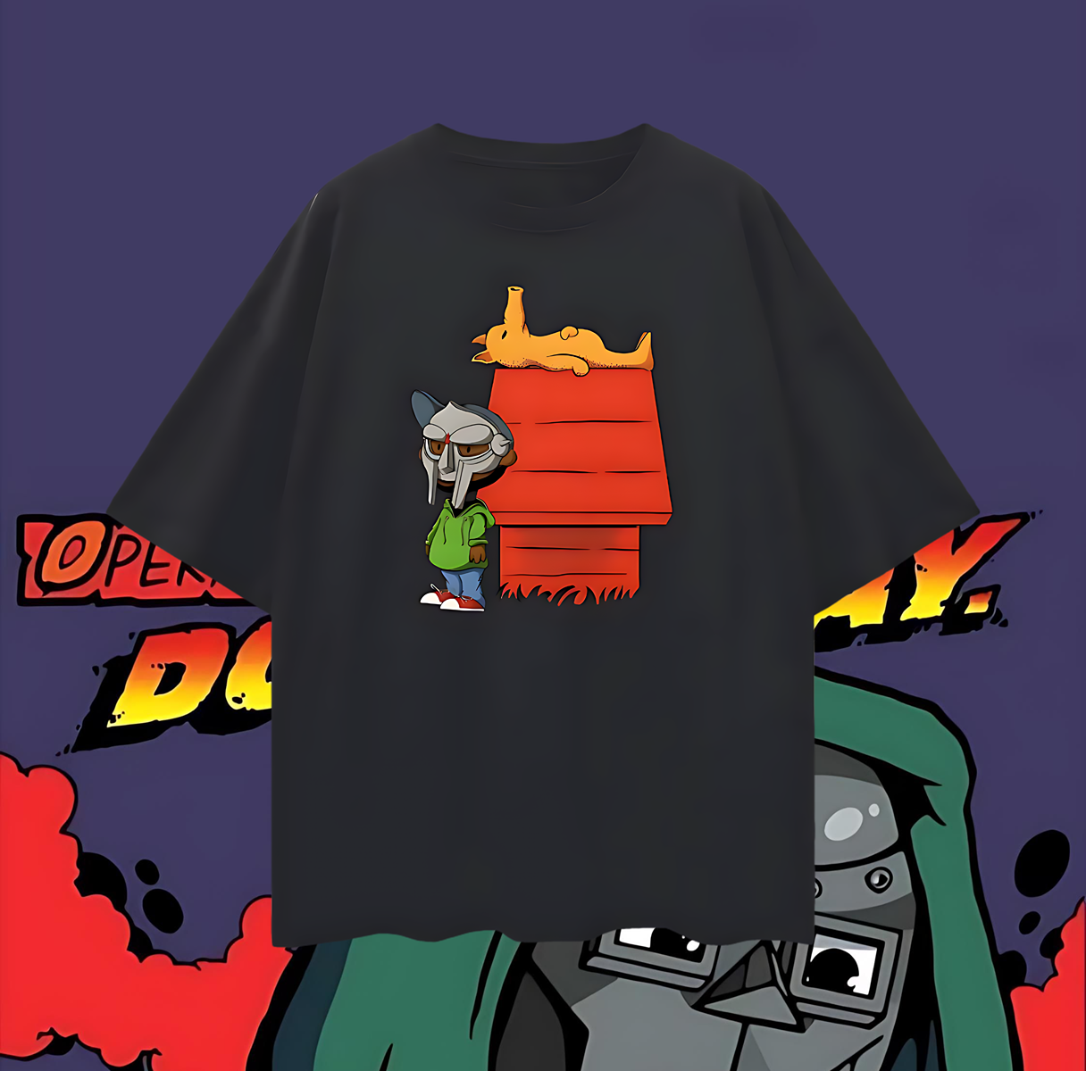 Vintage Like MF Doom Snoopy Oversized T Shirt