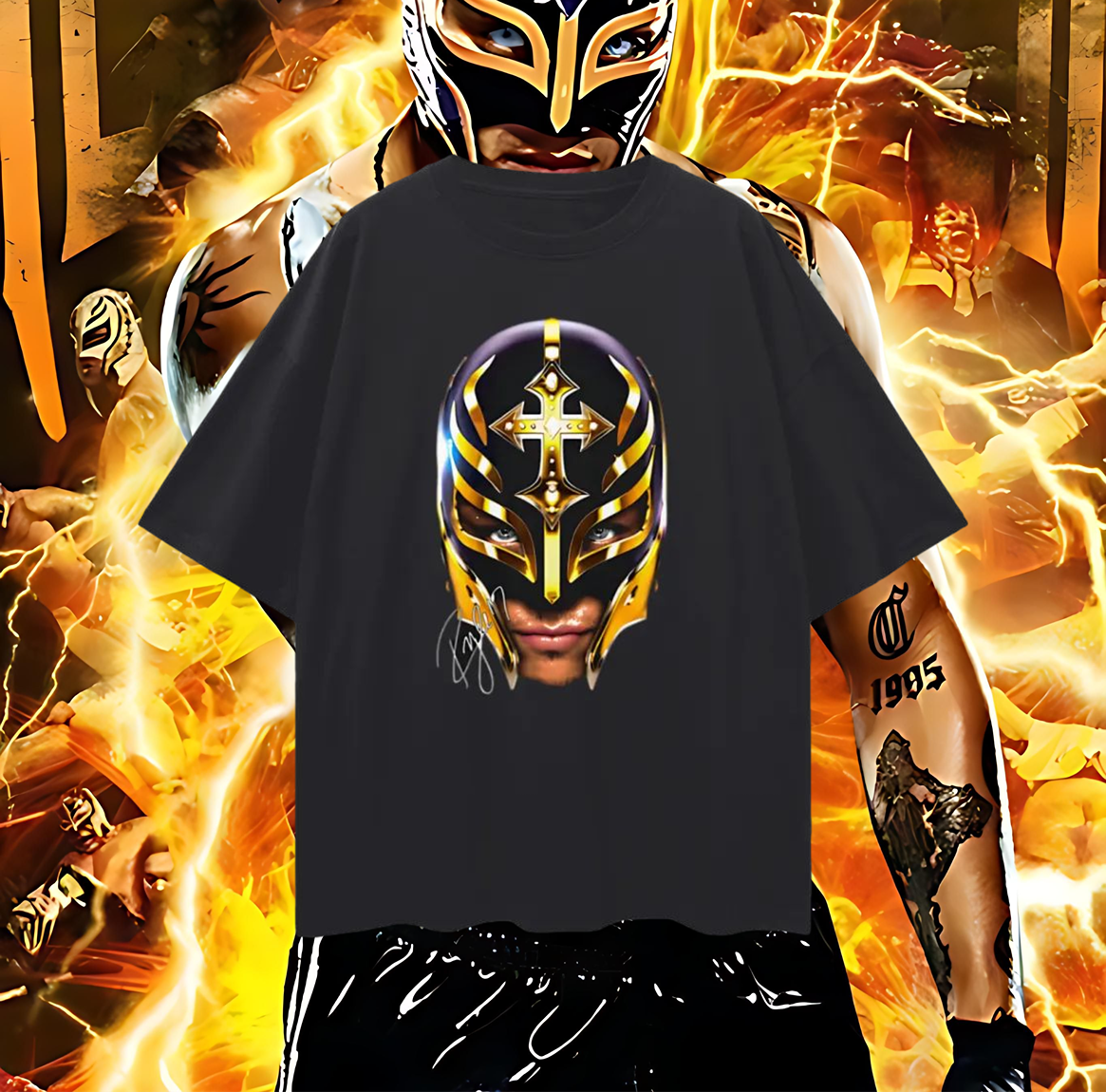 Vintage Like Rey Mysterio Graphic Oversized T Shirt