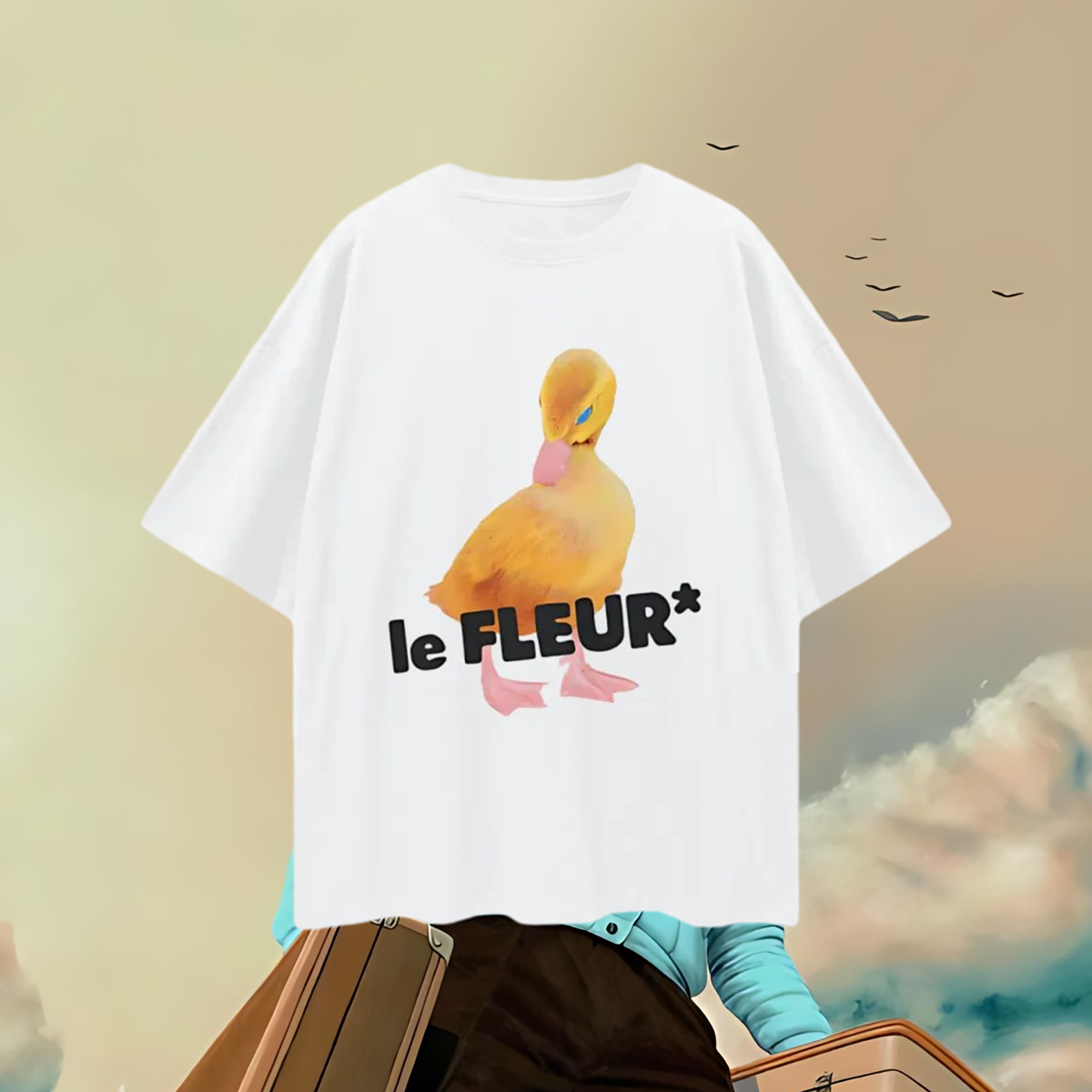 Vintage Like Tyler Le Fleur Duck Graphic Oversized T Shirt