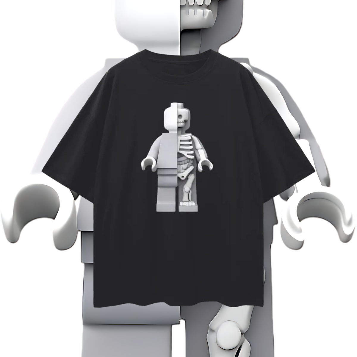 Vintage Like Lego Micro Anatomic Y2K Graphic Oversized T Shirt