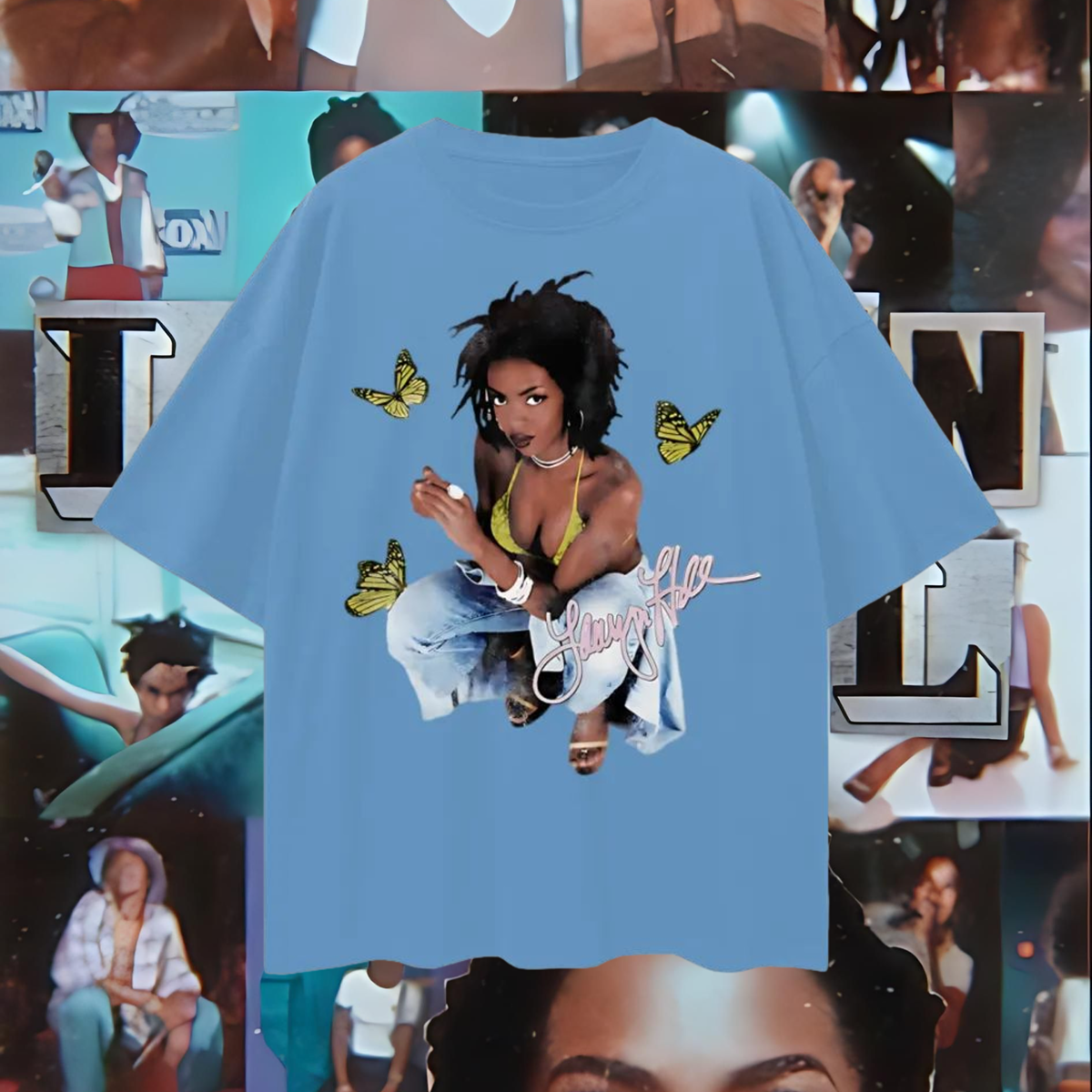 Vintage Like Boot Leg Lauryn Hill 90s Graphic Oversized T Shirt