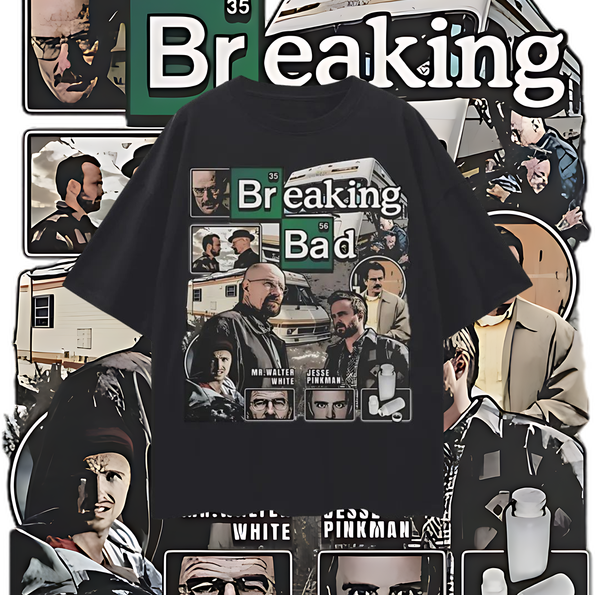 Funny Breaking Bad Vintage Like 90s Rap Graphic Oversized T Shirt