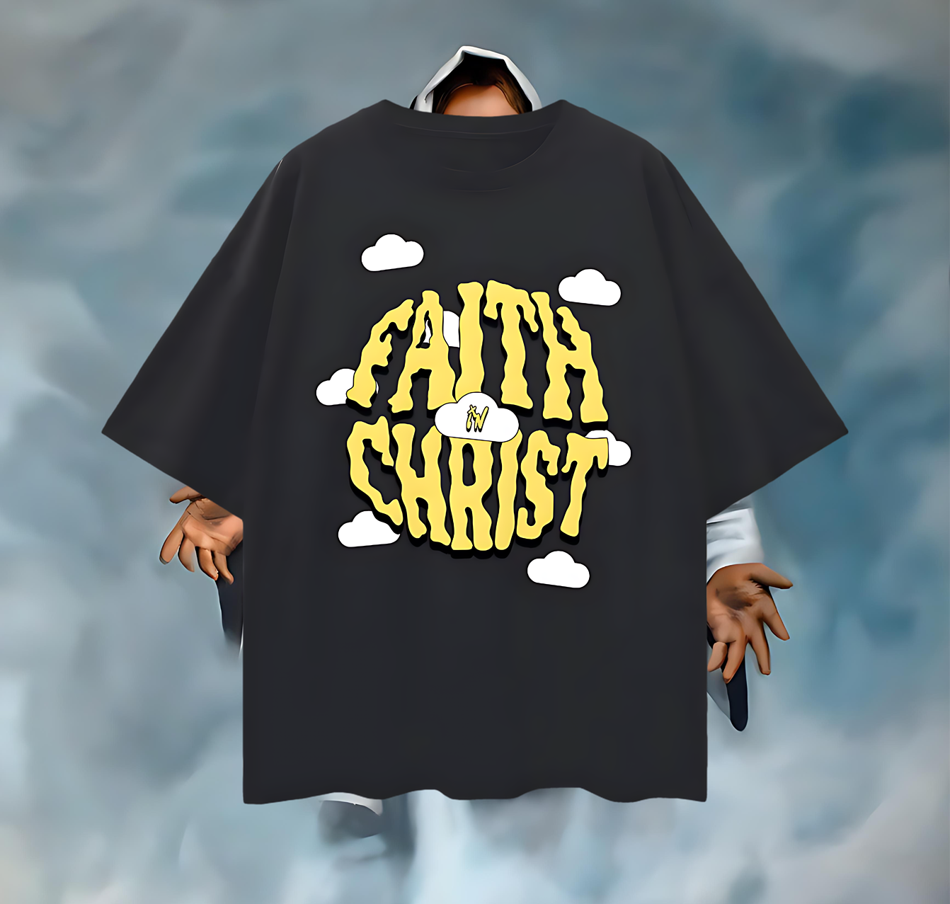 Religious Have Faith In Christ Y2K Vintage Like Graphic Oversized T Shirt