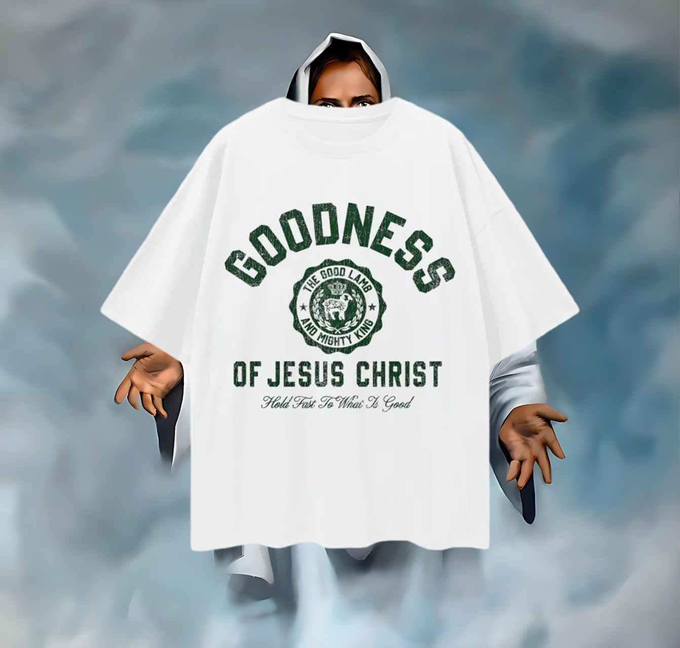 Religious Goodness Of Jesus Christ Y2K Vintage Like Graphic Oversized T Shirt