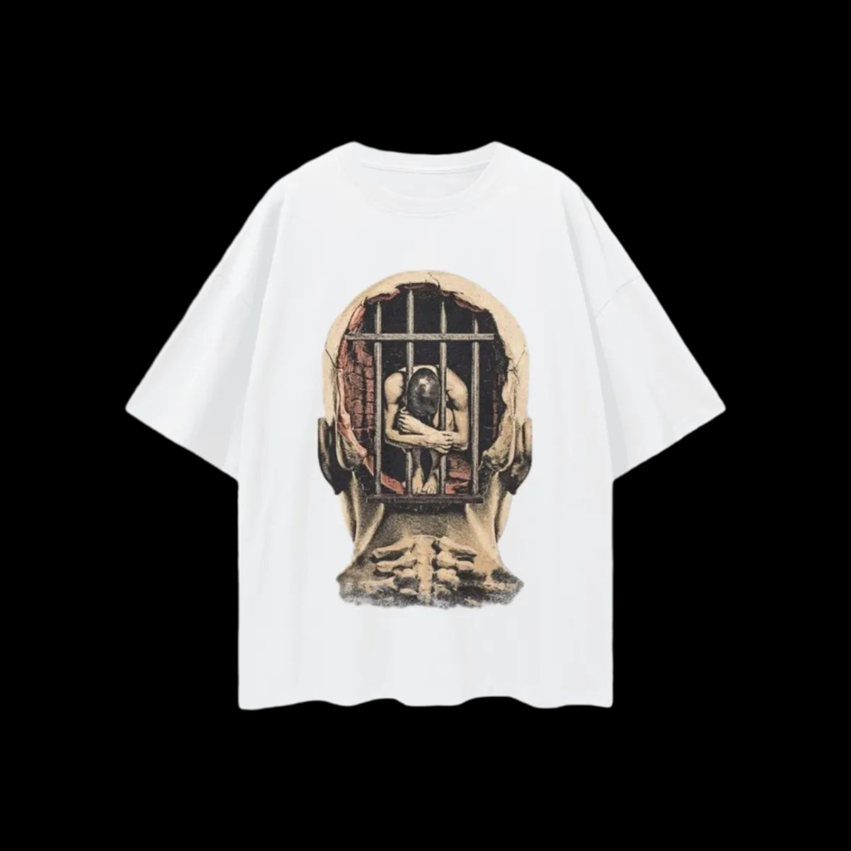 Mental Jail Cell 90s Y2K Vintage Like Graphic Oversized T Shirt