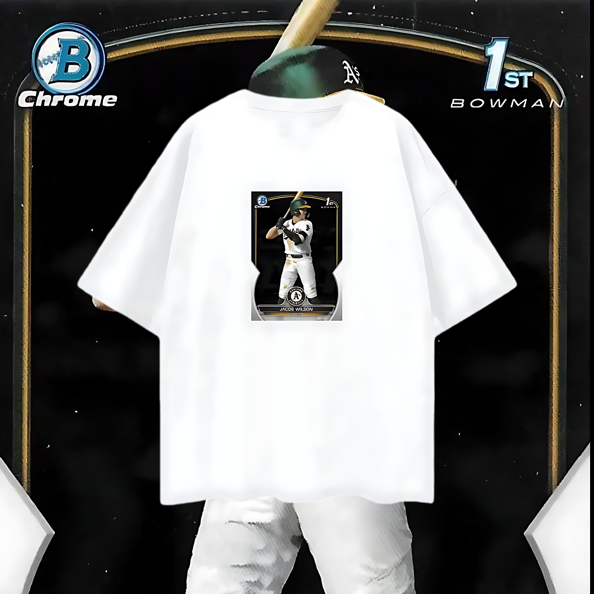 Jacob Wilson Athletics 1st Bowman T Shirt Vintage Like Graphic Oversized T Shirt