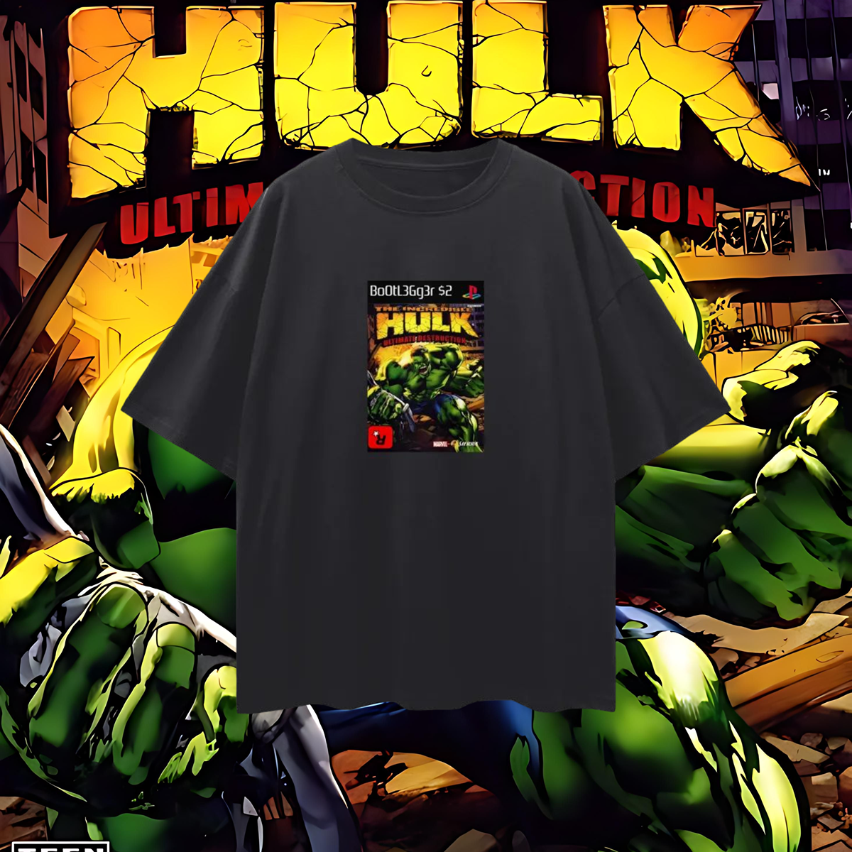 PlayStation 2 The Incredible Hulk PS2 Video Game Disc Tee