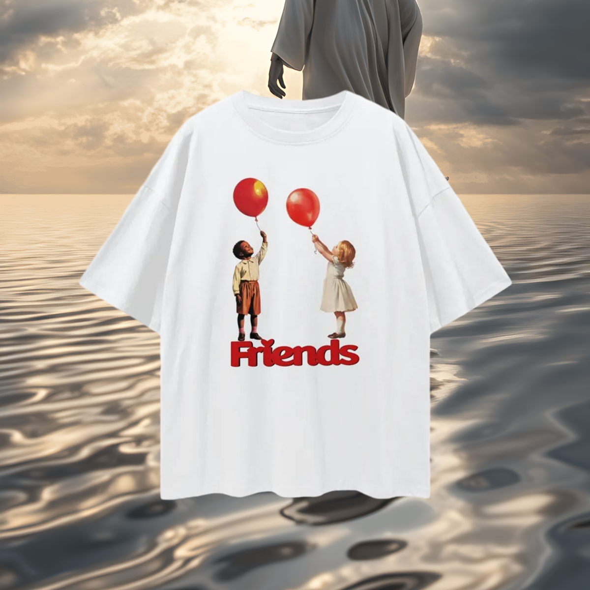Friends Y2K Vintage Like Graphic Oversized T Shirt
