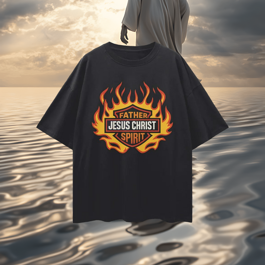 Religious Jesus Harley Davidson Y2K Vintage Like Graphic Oversized T Shirt