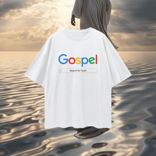 Religious Gospel Google Like Y2K Vintage Like Graphic Oversized T Shirt