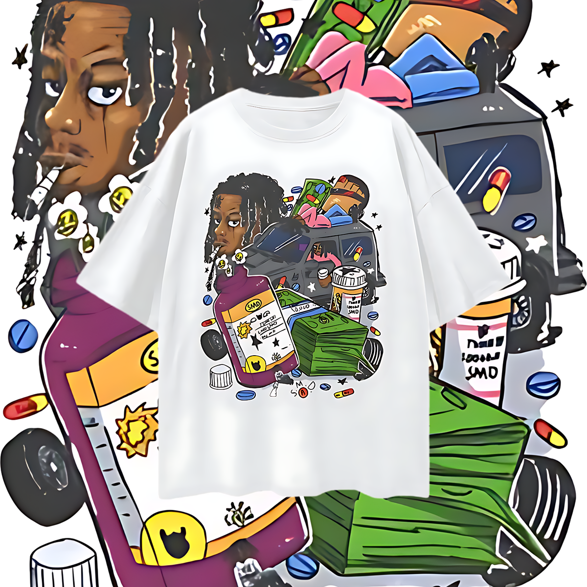 Lucki Rapper Graphic Oversized T Shirt