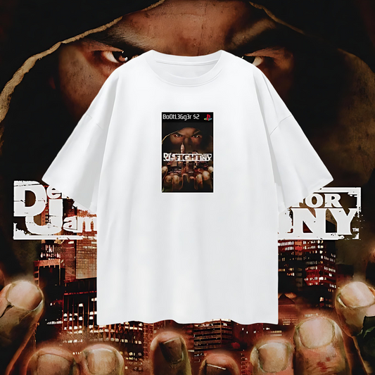 Play Station PS2 Def Jam Game Graphic Oversized T Shirt