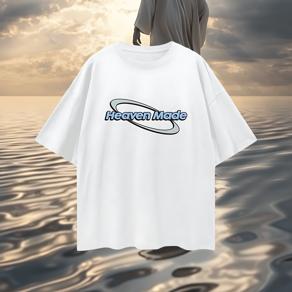 Religious Jesus Heaven Made Graphic Oversized T Shirt