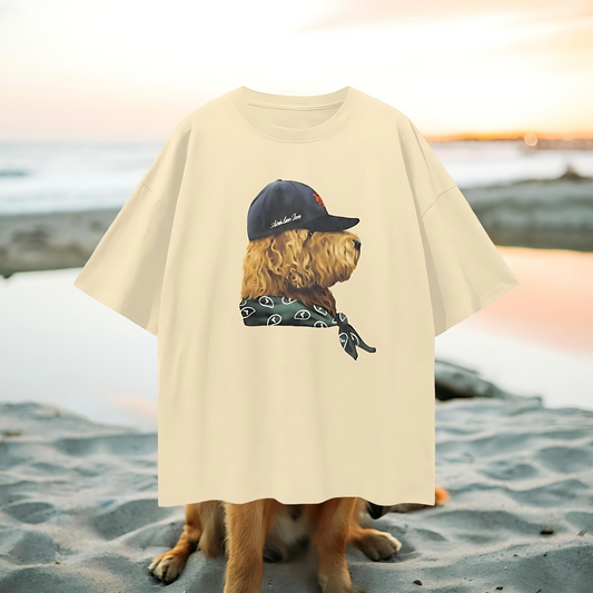 Streetwear Fitted Dog Graphic Oversized T Shirt