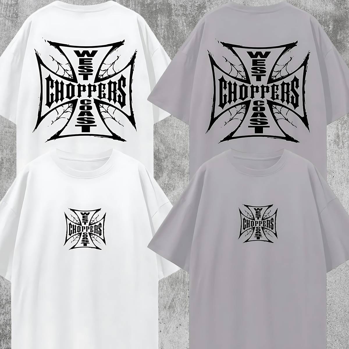 Vintage/Y2K Style West Coast Choppers Web Oversized T Shirt