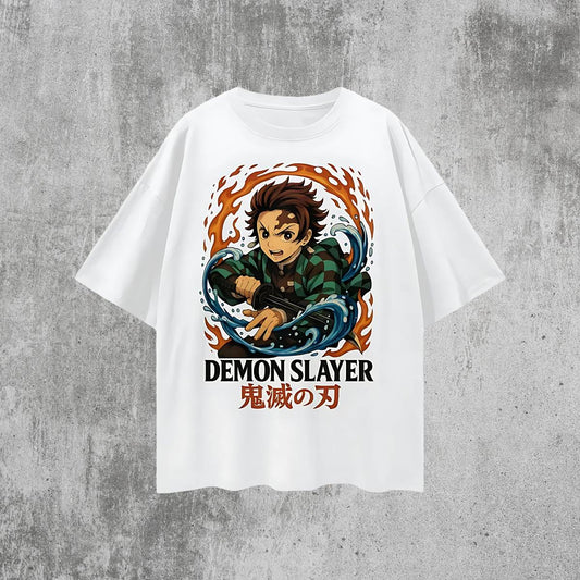 Vintage/Y2K Demon Slayer Anime Oversized T Shirt