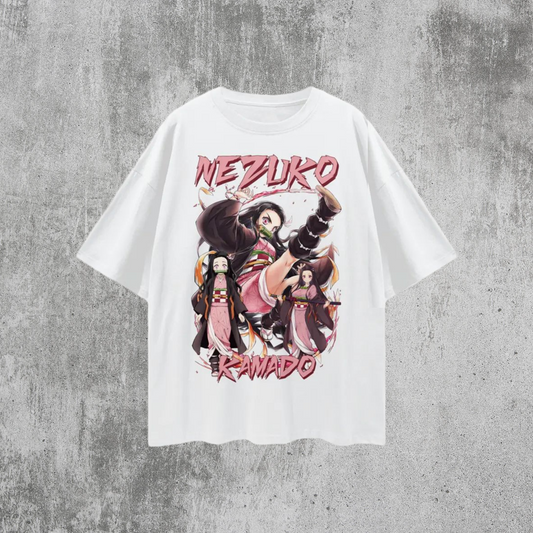 Vintage/Y2K Demon Slayer Anime Nezuko Oversized T Shirt