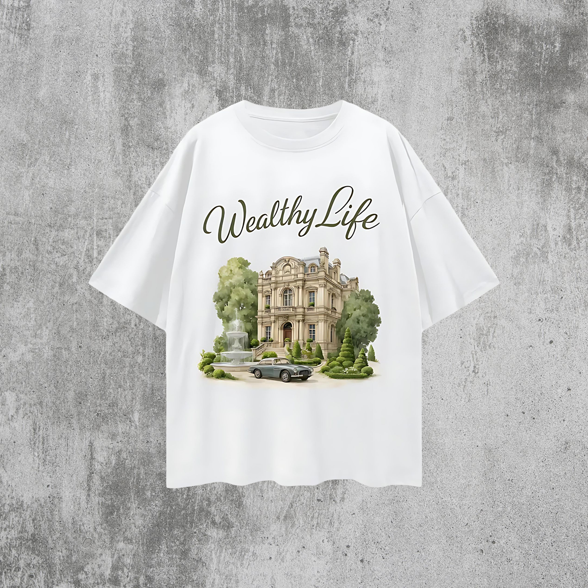Vintage/Y2K Wealthy Life Luxury Graphic T Shirt
