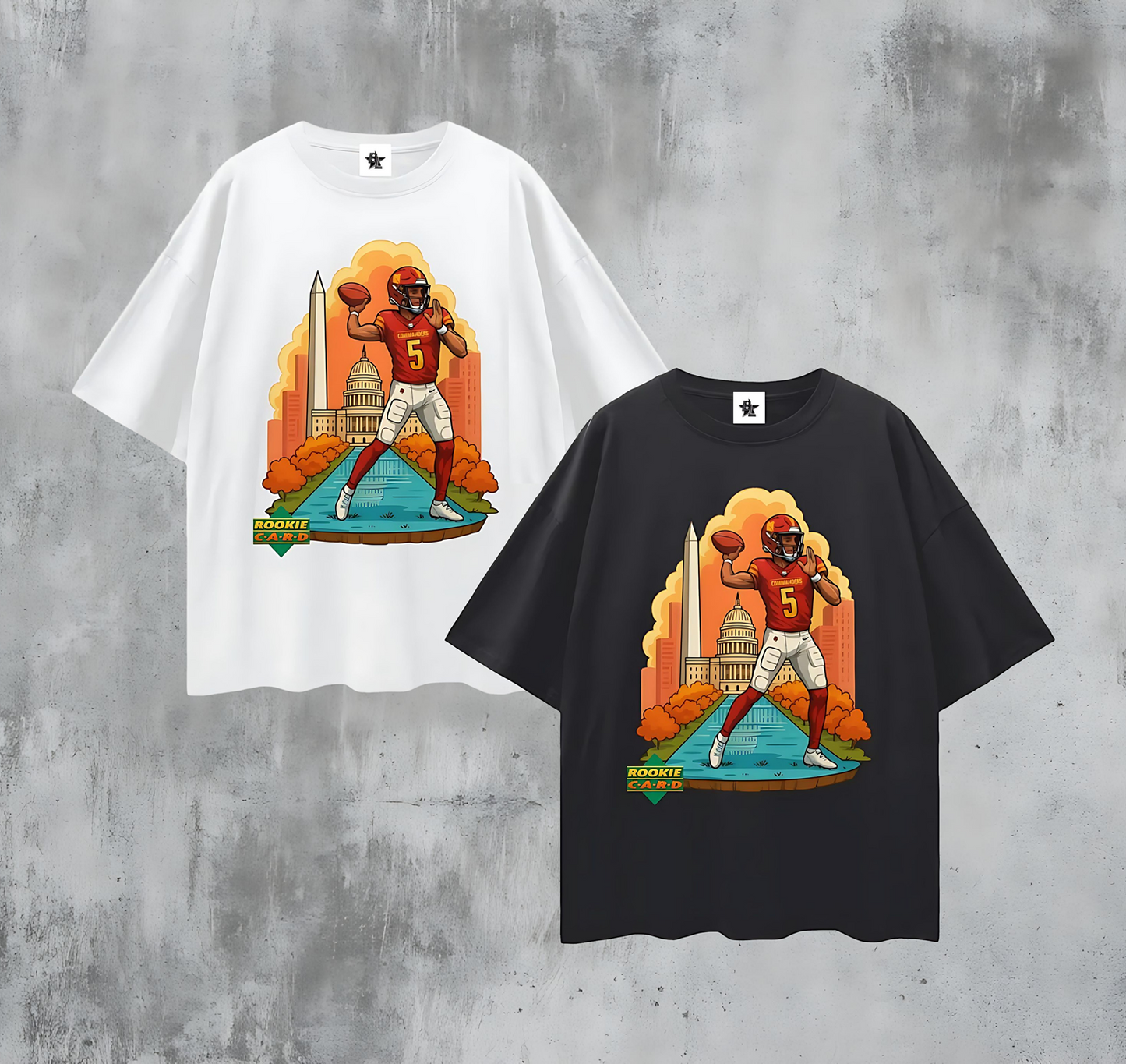 Vintage/Y2K Jayden Daniels Commanders Downtown Rookie Oversized T Shirt