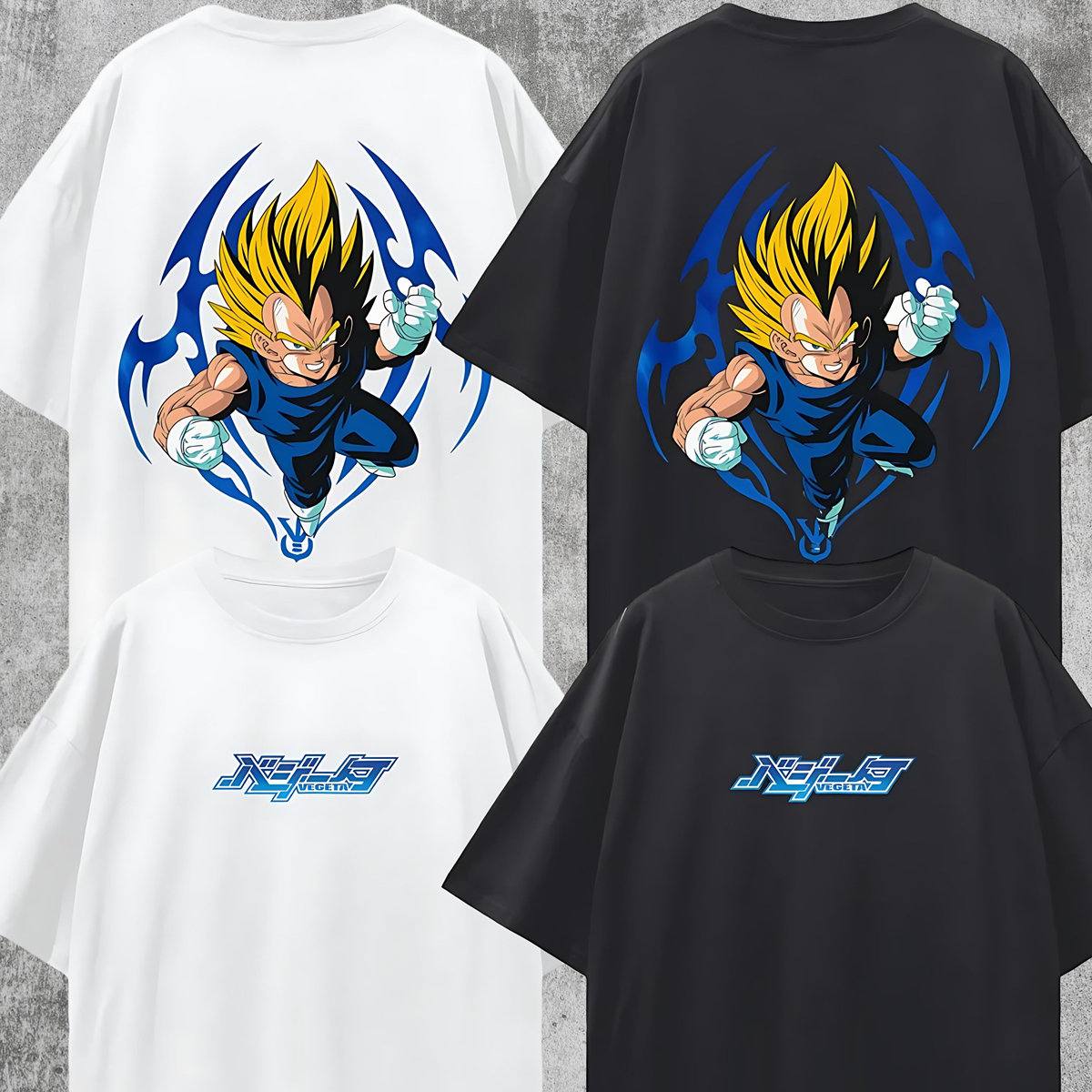 Vintage/Y2K Dragon Ball Z Vegeta Anime Oversized T Shirt