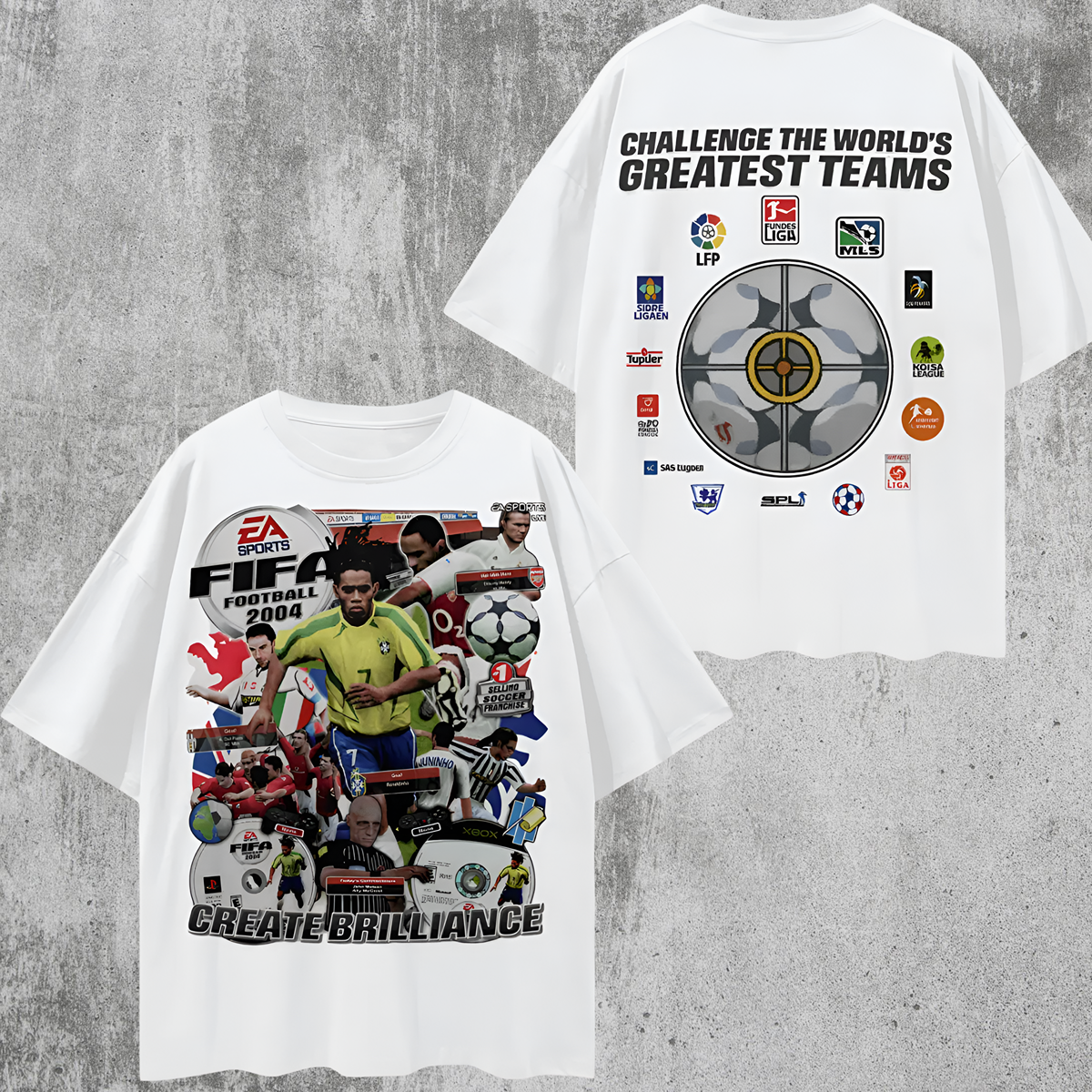 Vintage/Y2K 2004 Fifa Soccer Oversized T Shirt
