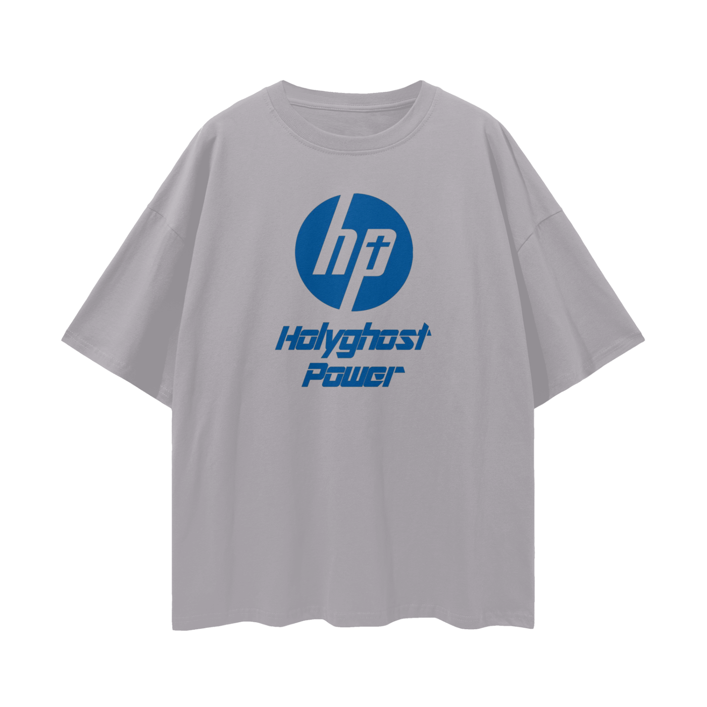 Religious Jesus Holy Power HP Logo Like Oversized T Shirt