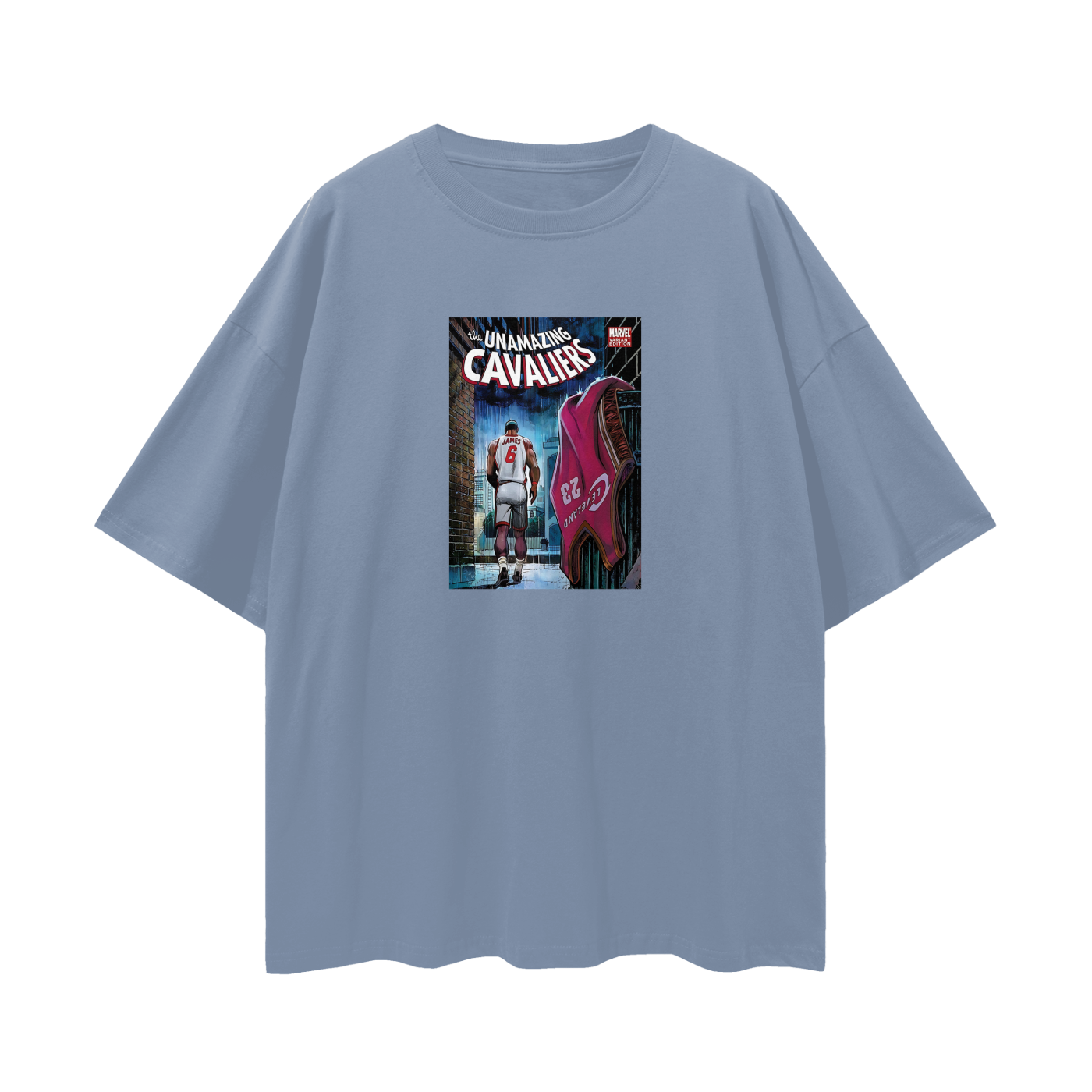 Lebron James Marvel Comic Cavaliers 90s Vintage Like Graphic Oversized T Shirt