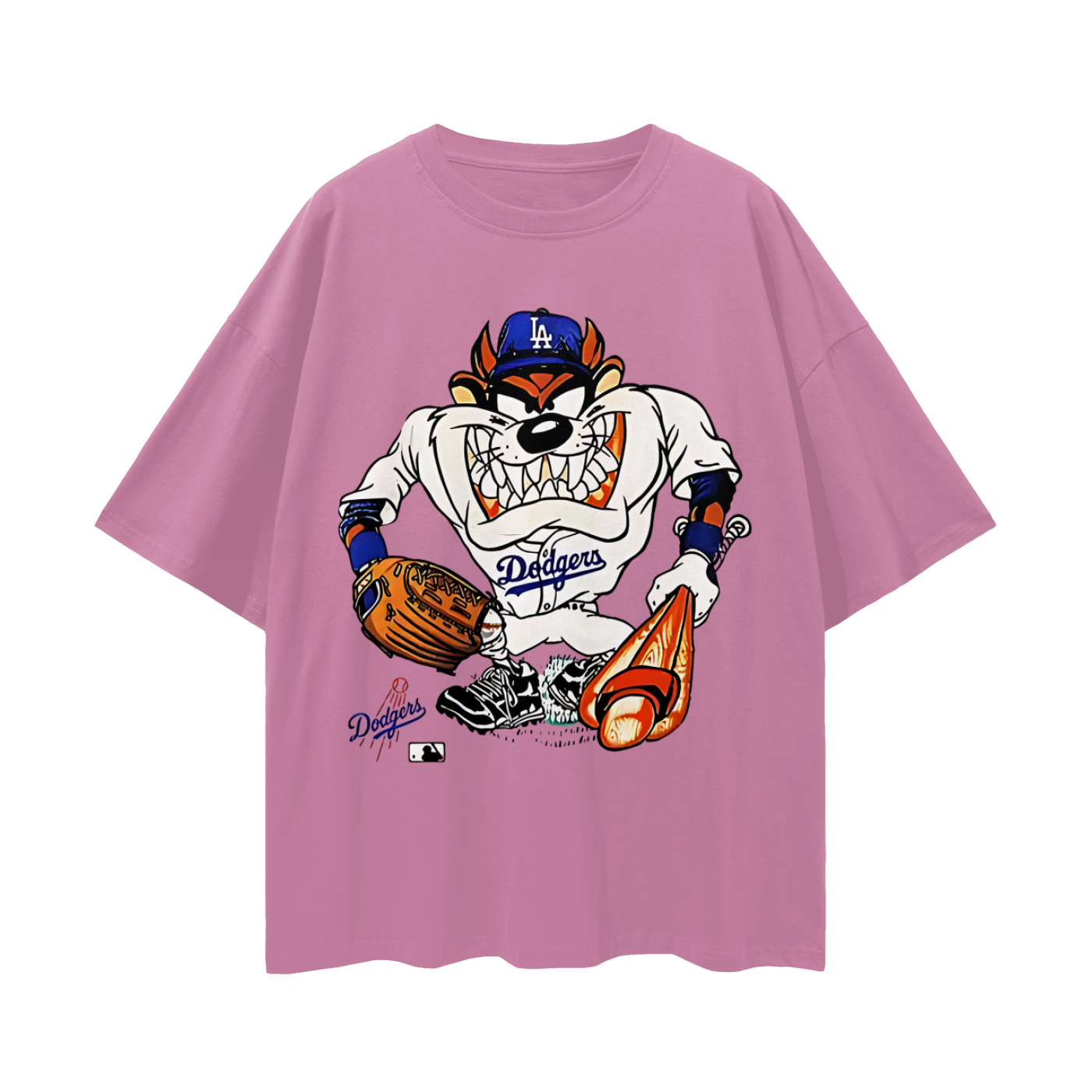 Tasmanian Devil LA Dodgers 90s Y2K Vintage Like Graphic Oversized T Shirt