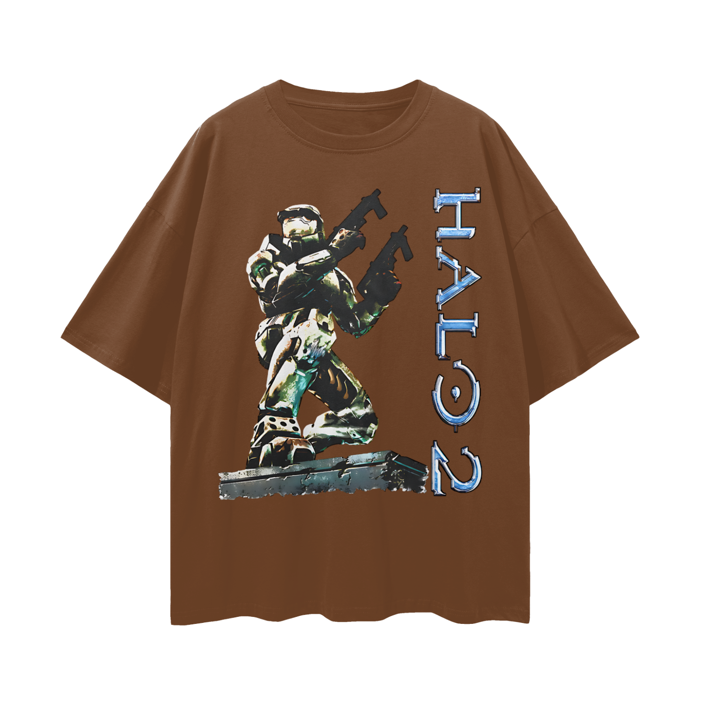 Halo 2 Video Game 90s Vintage Like Graphic Oversized T Shirt