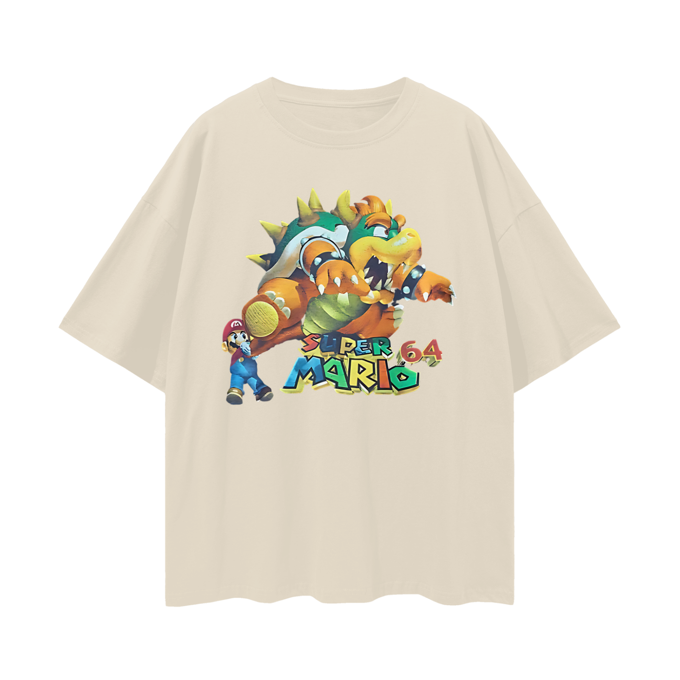 Vintage Like Super Mario 64 Bowser Oversized T Shirt