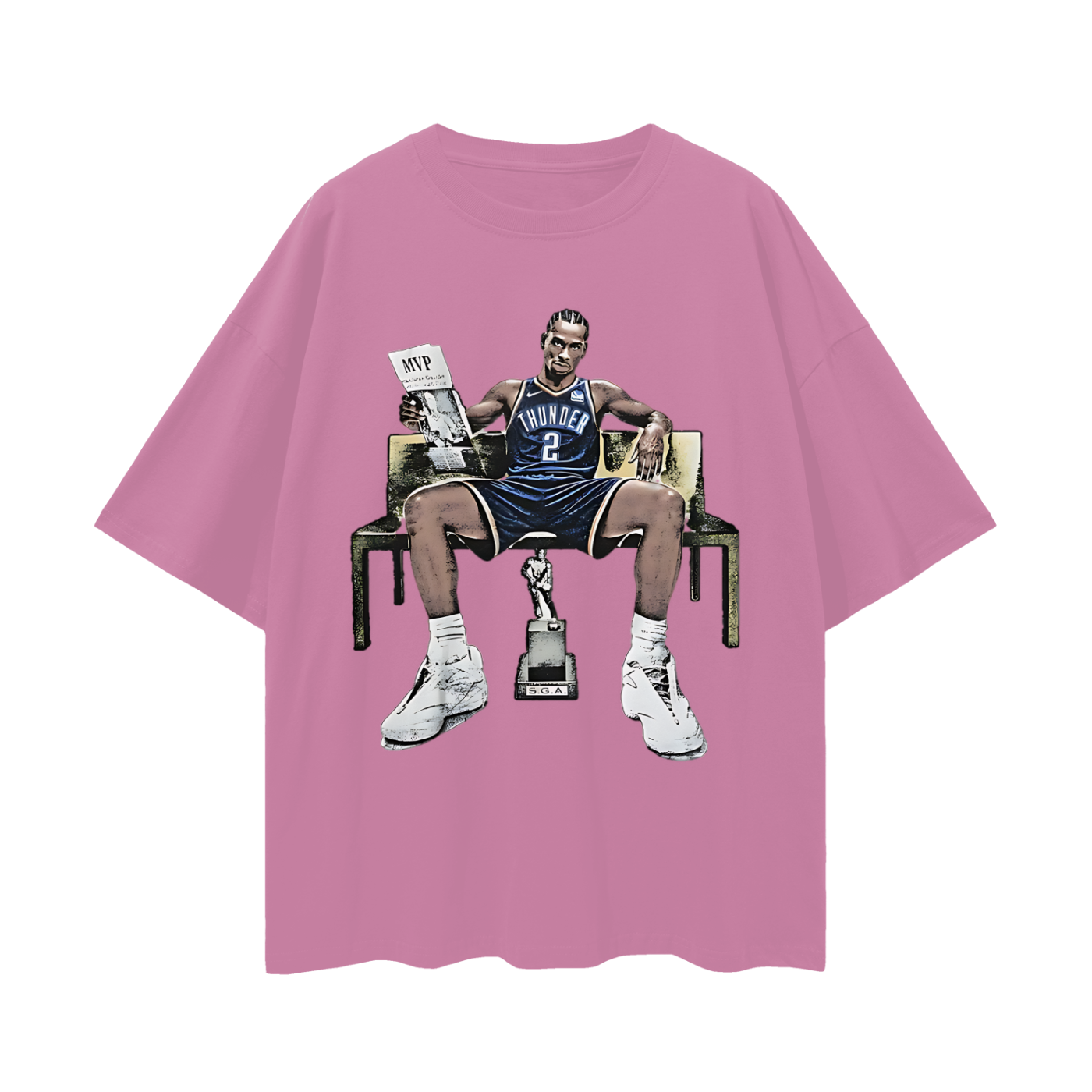 Shai Gilgeous Alexander Thunder MVP 90s Y2K Vintage Like Graphic Oversized T Shirt