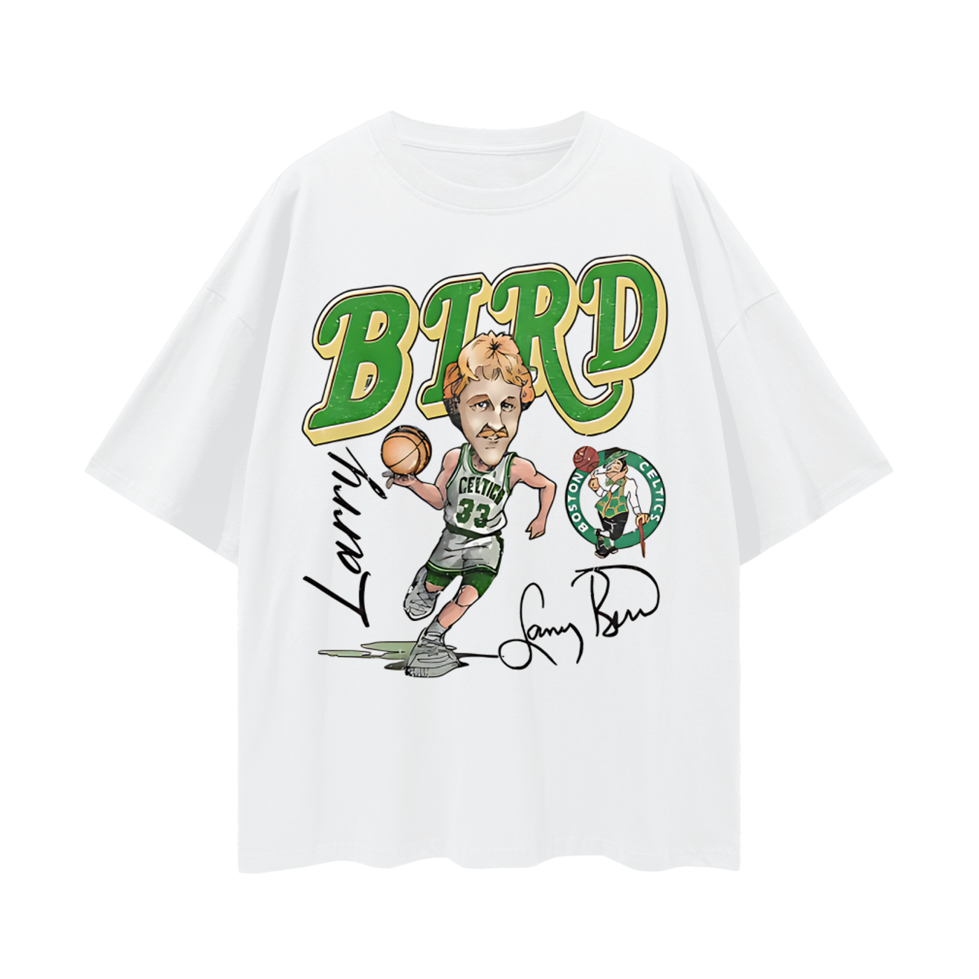 Vintage Like Larry Bird Throwback Graphic Oversized T Shirt
