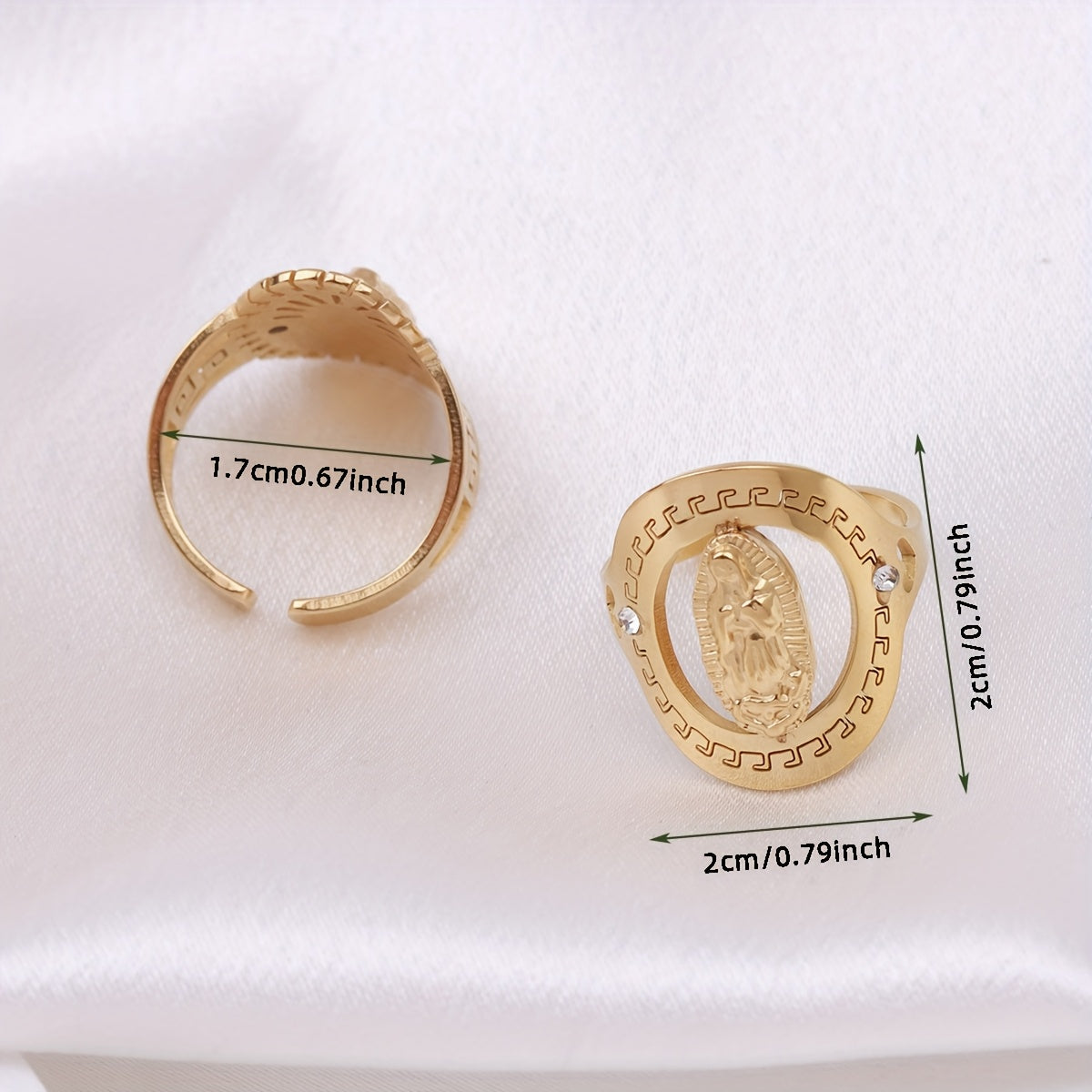 Religious Style Gold Virgin Mary Ring