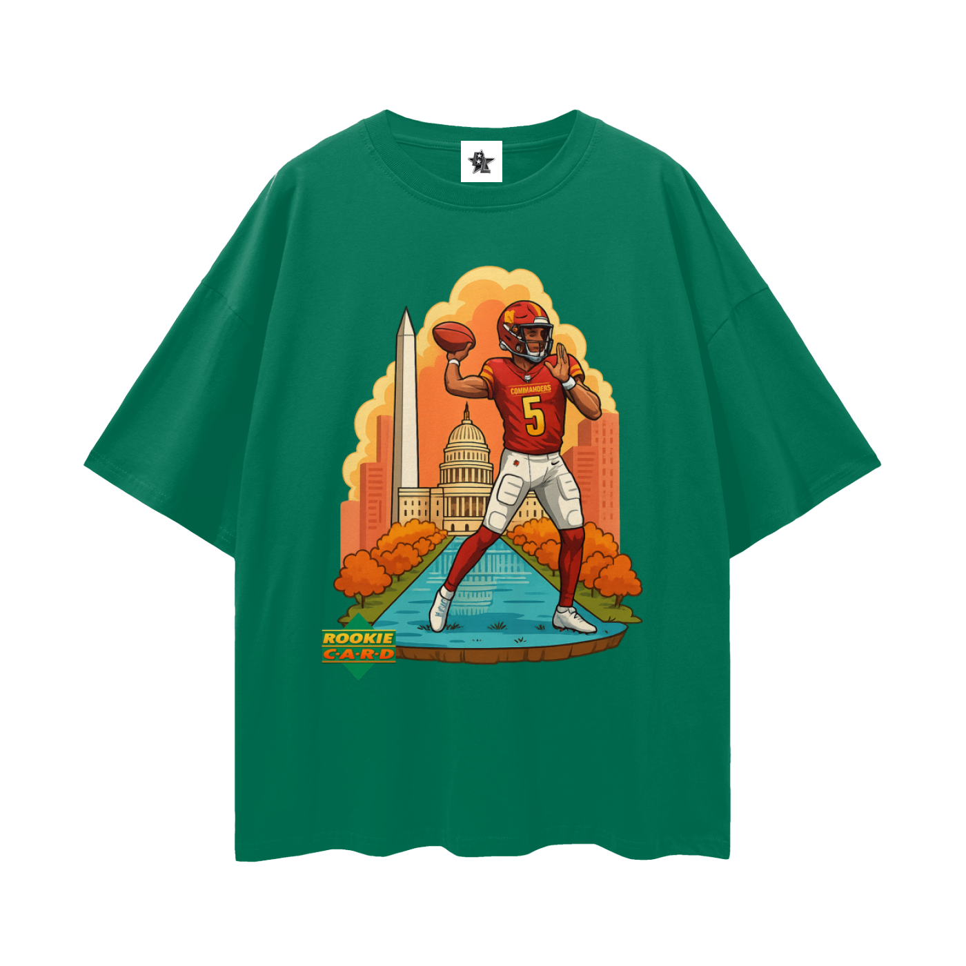 Vintage/Y2K Jayden Daniels Commanders Downtown Rookie Oversized T Shirt