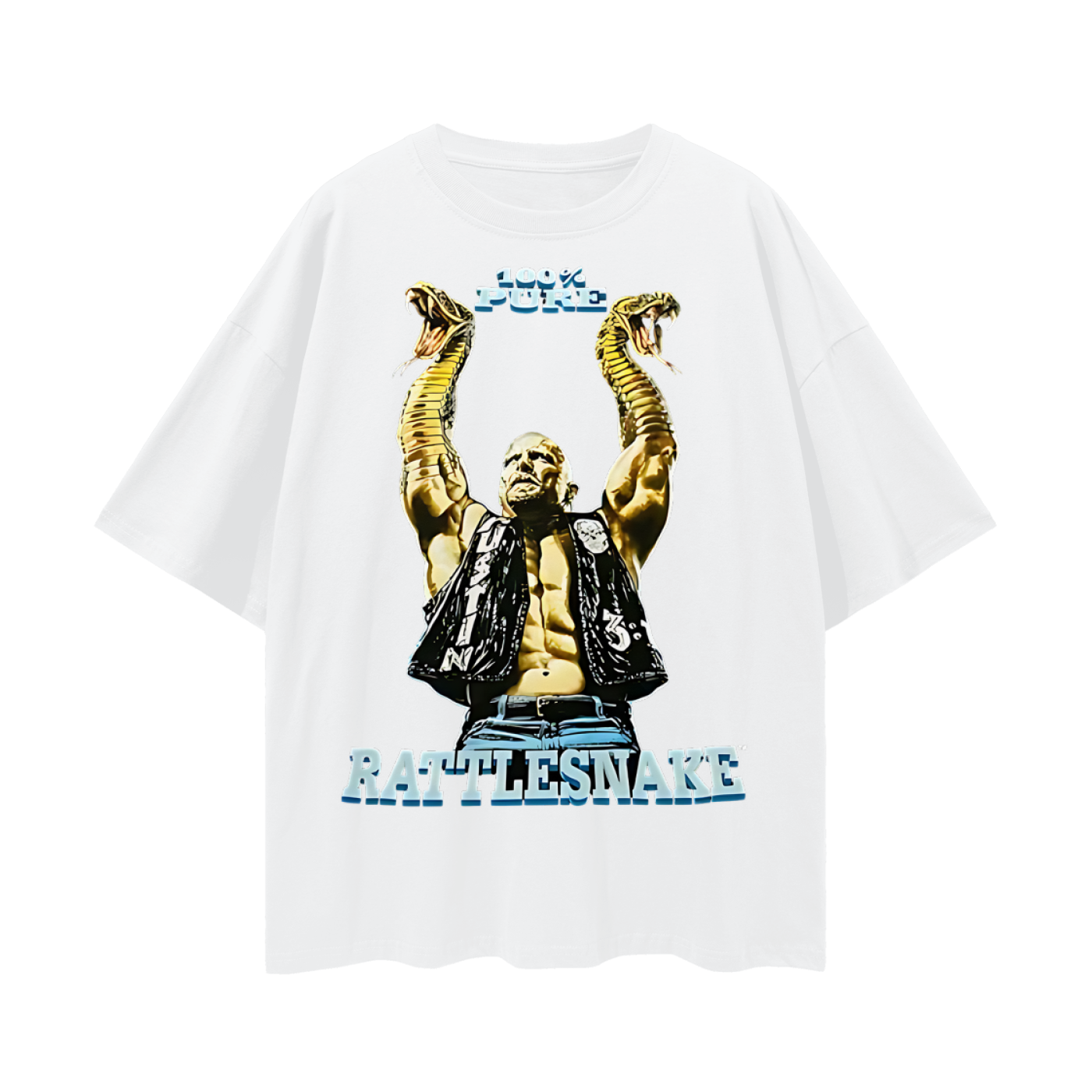 Vintage Like Stone Cold Rattlesnake Big Graphic Oversized T Shirt