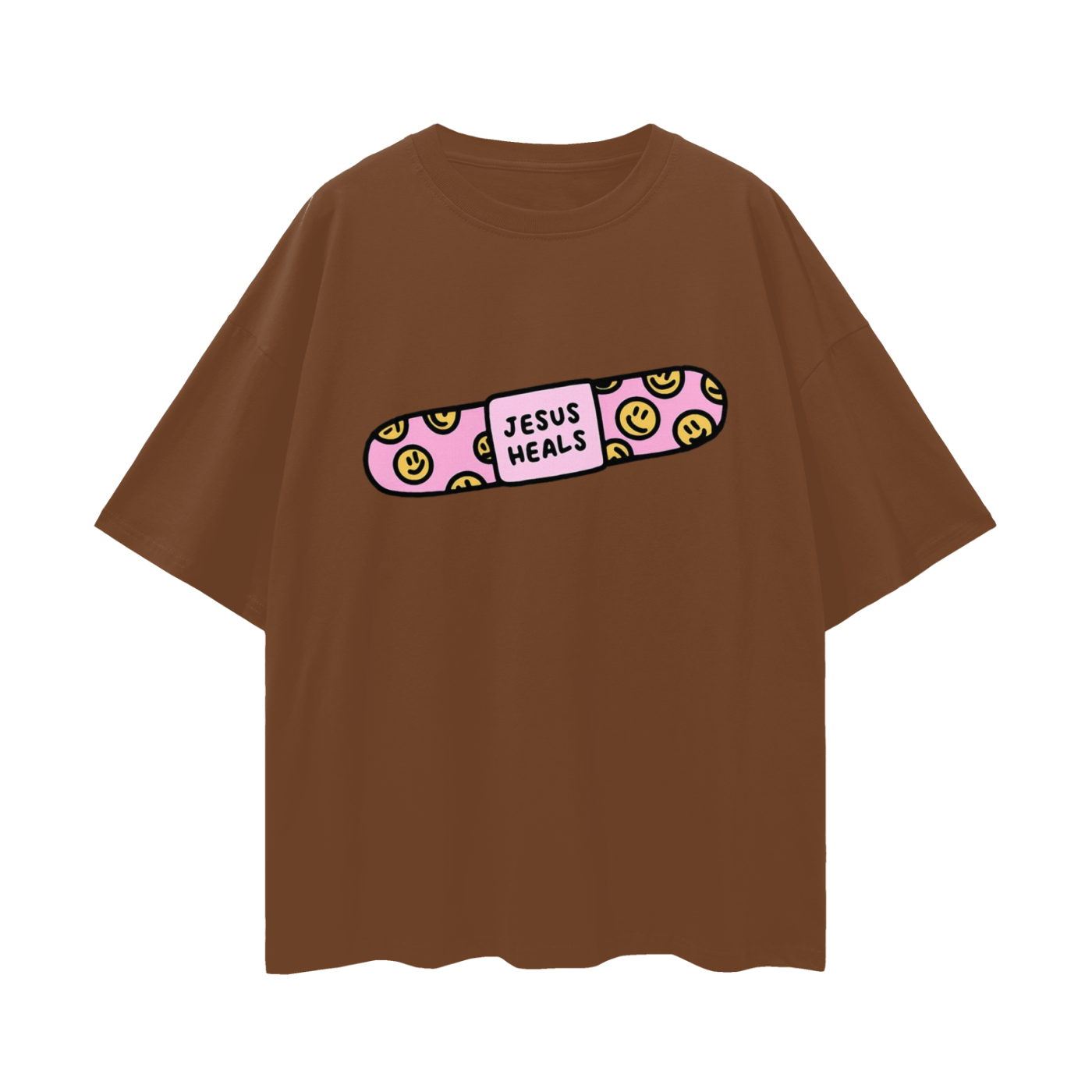 Religious Jesus Heals T Shirt Vintage Like Graphic Oversized T Shirt