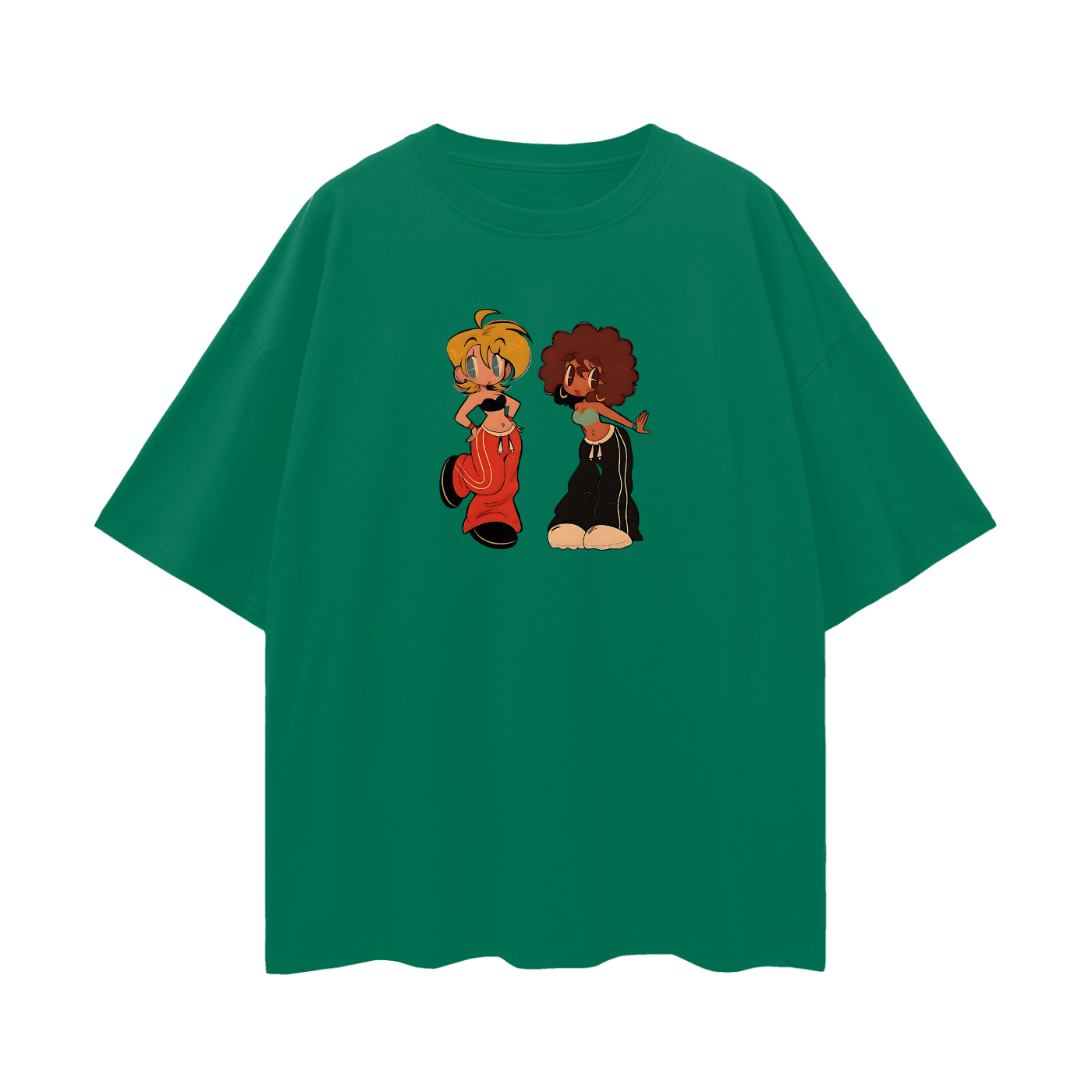 Vintage Like Girls Mary & Judy Graphic Oversized T Shirt