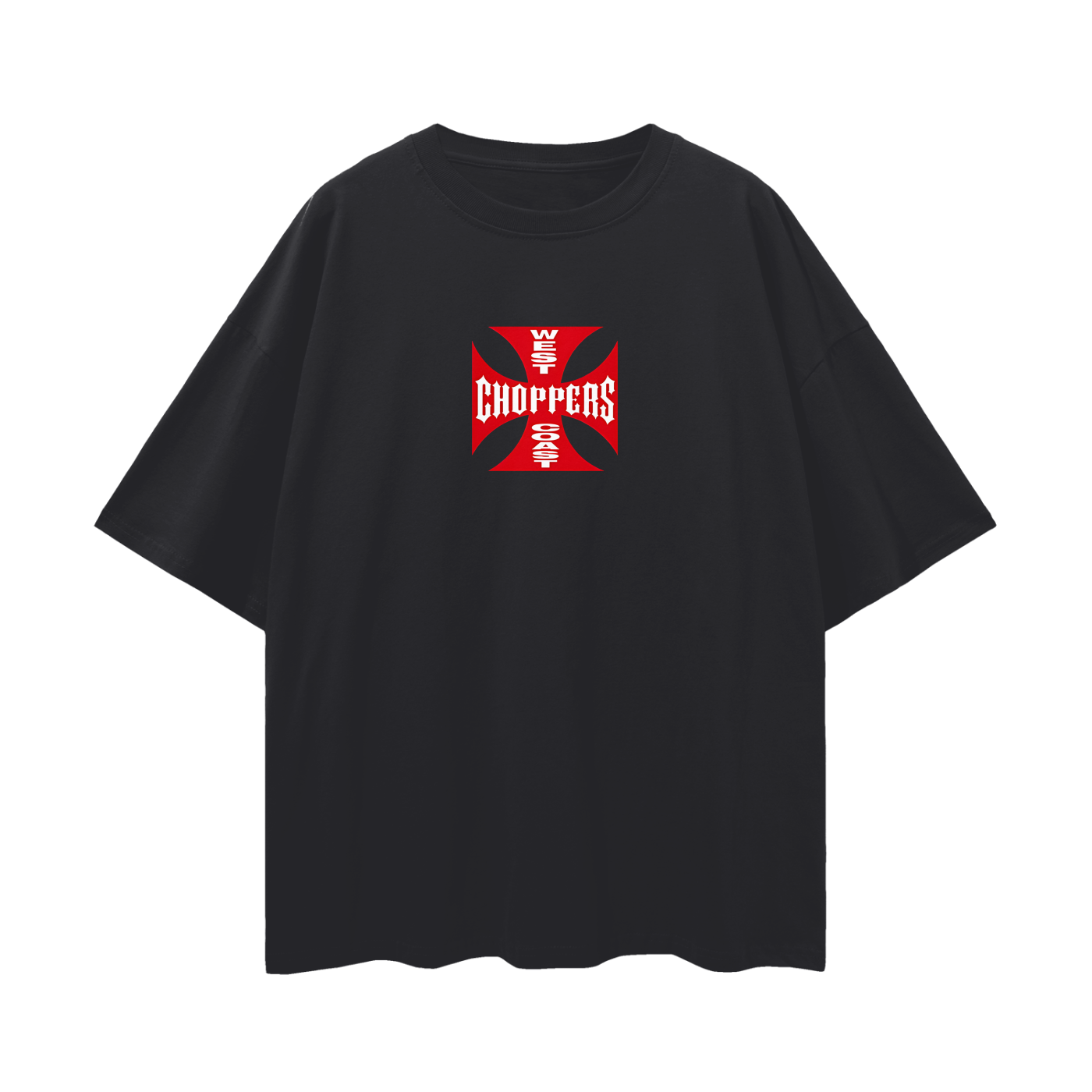 Vintage Like Red West Coast Choppers Oversized T Shirt